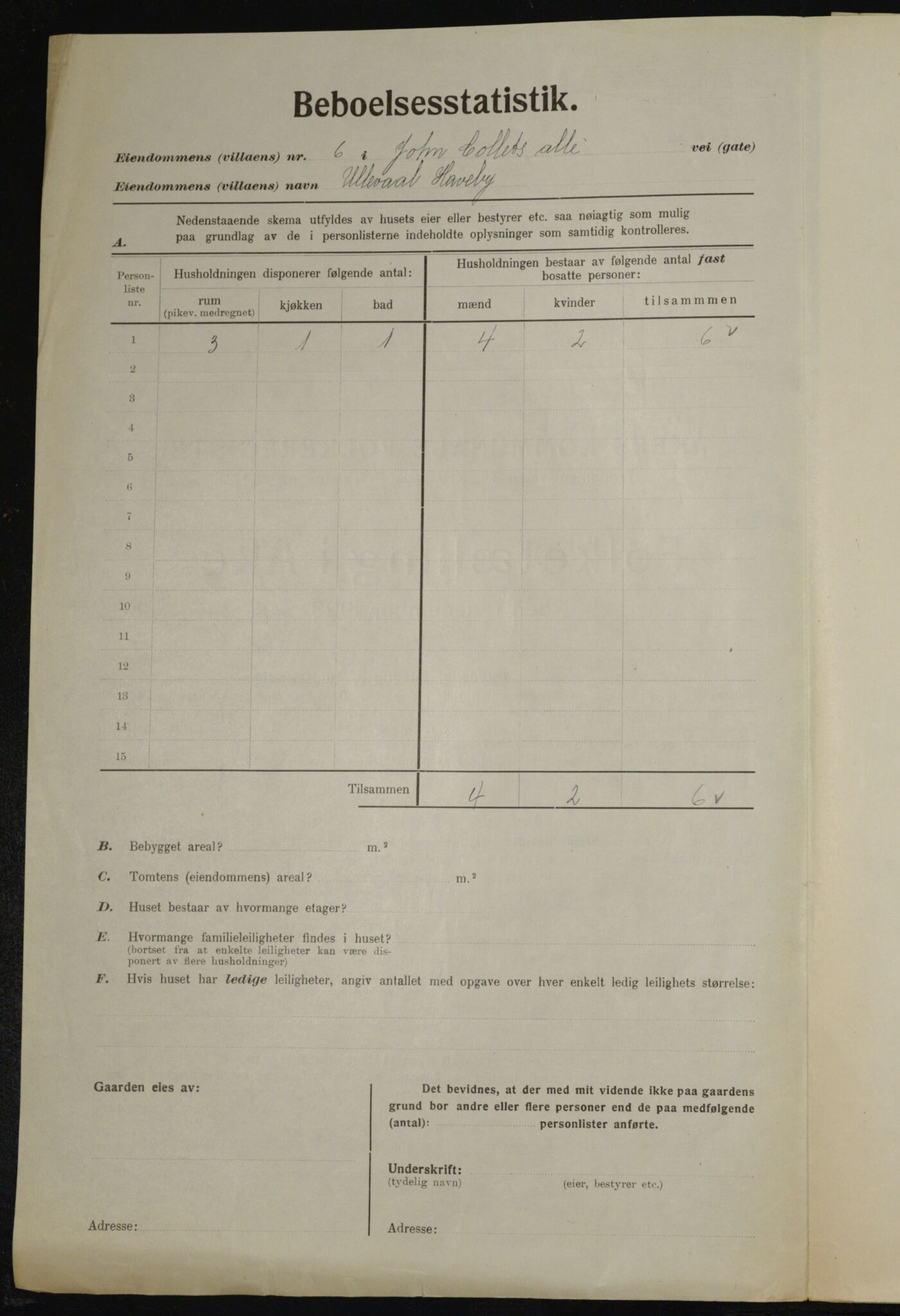 , Kommunal folketelling 1.12.1923 for Aker, 1923, s. 20705