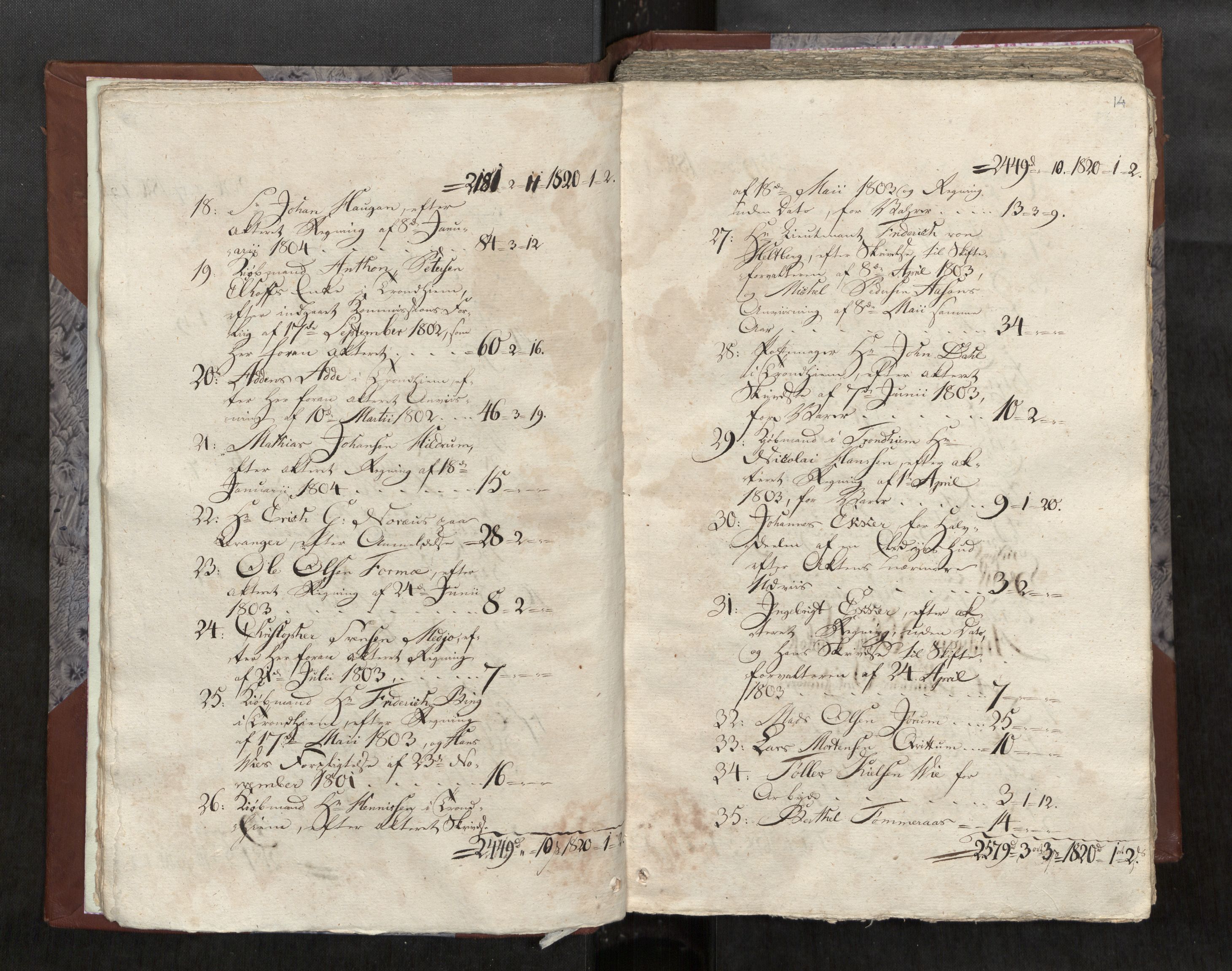 Namdal sorenskriveri, AV/SAT-A-4133/1/3/3A/L0033: Skifteprotokoll nr. 23, 1805, s. 14