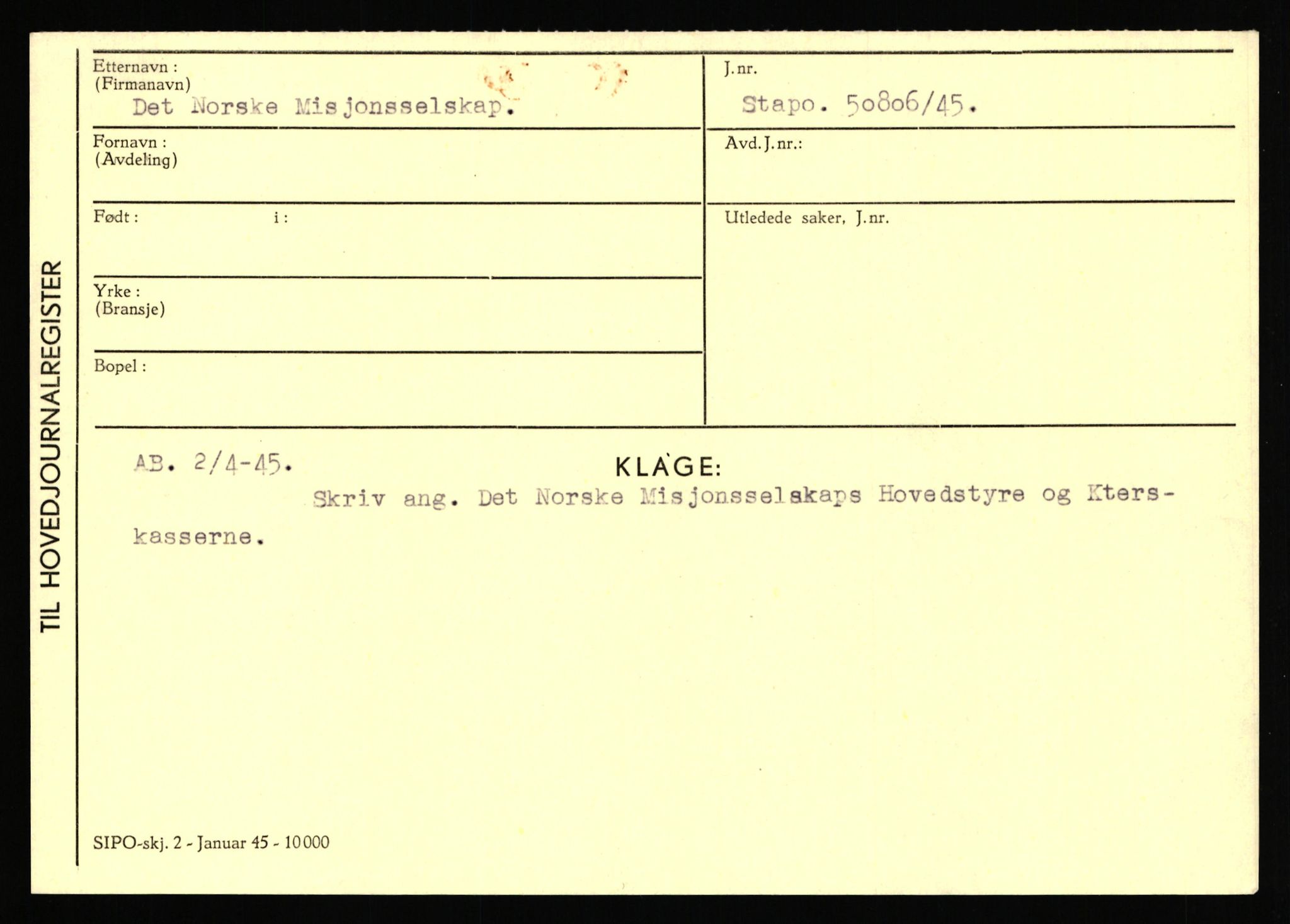 Statspolitiet - Hovedkontoret / Osloavdelingen, AV/RA-S-1329/C/Ca/L0003: Brechan - Eichinger	, 1943-1945, s. 3872