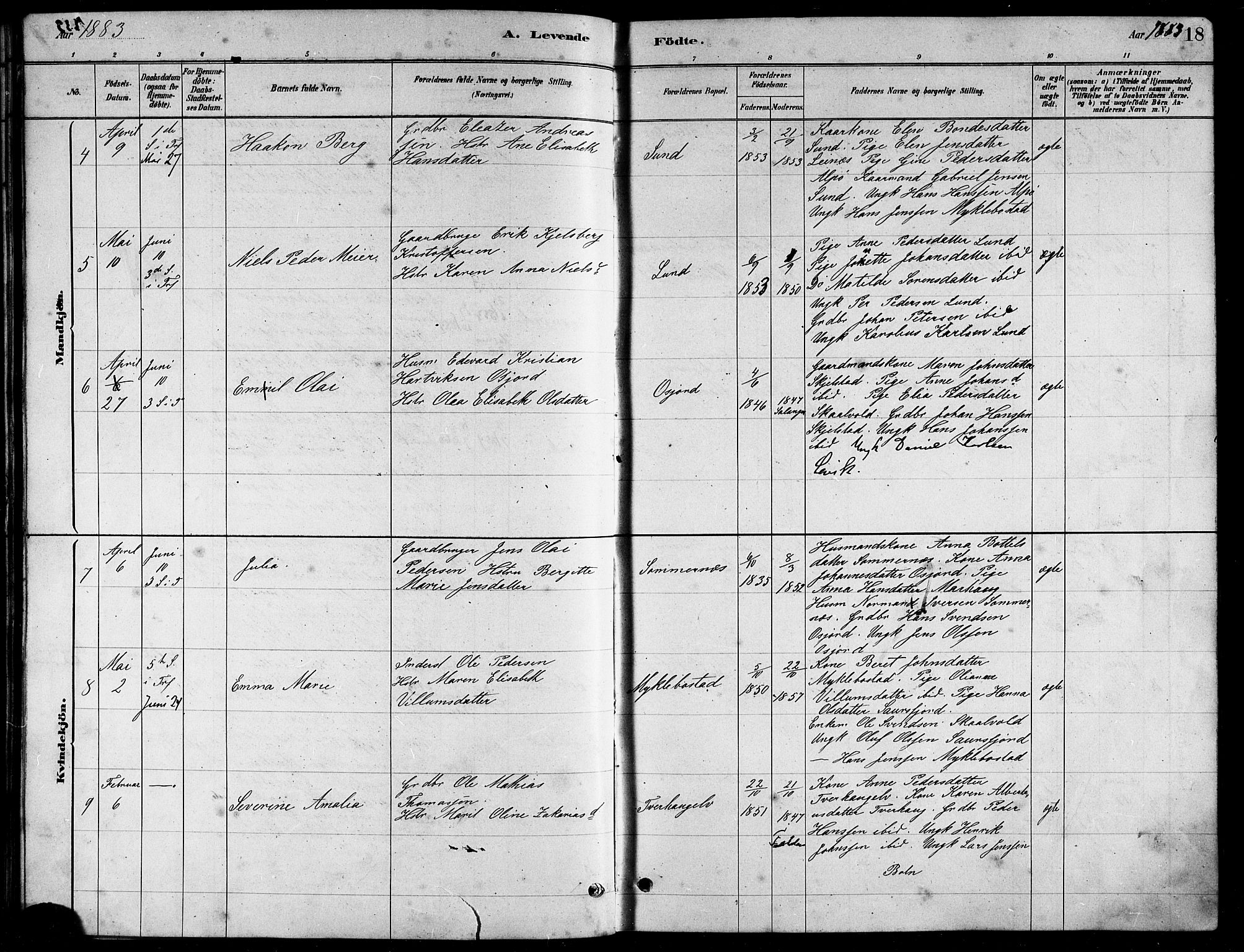 Ministerialprotokoller, klokkerbøker og fødselsregistre - Nordland, AV/SAT-A-1459/857/L0828: Klokkerbok nr. 857C03, 1879-1908, s. 18