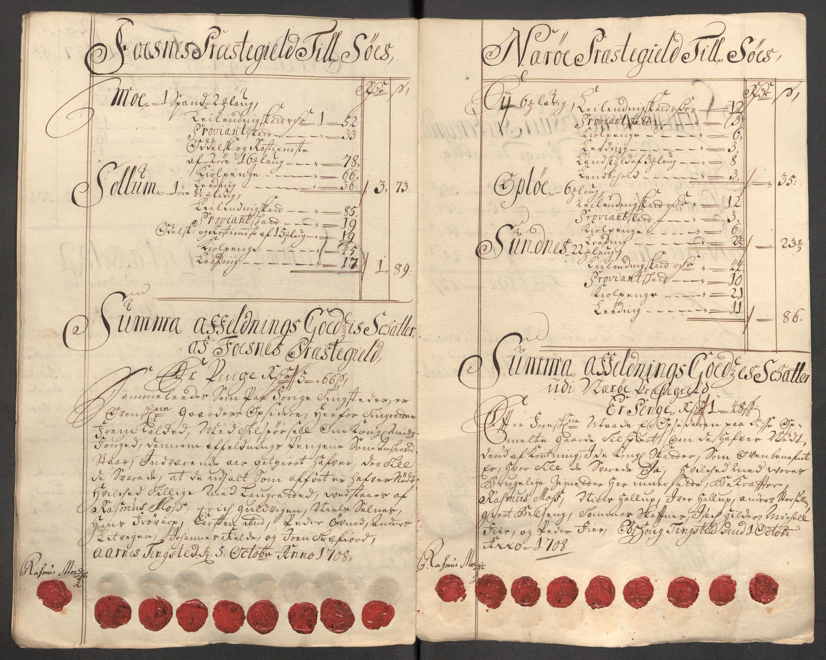 Rentekammeret inntil 1814, Reviderte regnskaper, Fogderegnskap, AV/RA-EA-4092/R64/L4430: Fogderegnskap Namdal, 1707-1708, s. 419