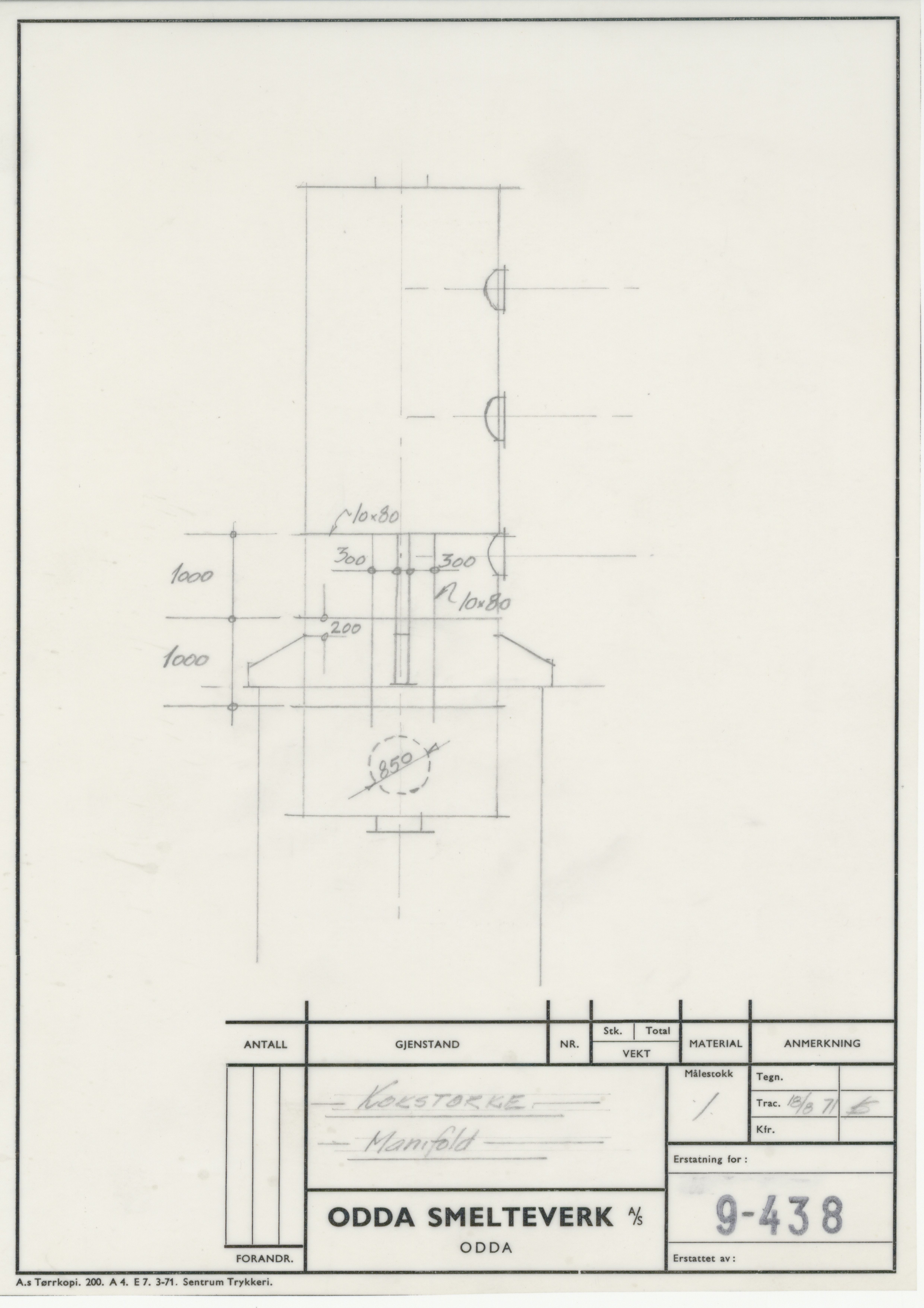 Odda smelteverk AS, KRAM/A-0157.1/T/Td/L0009: Gruppe 9. Blandingsrom og kokstørker, 1920-1970, s. 696