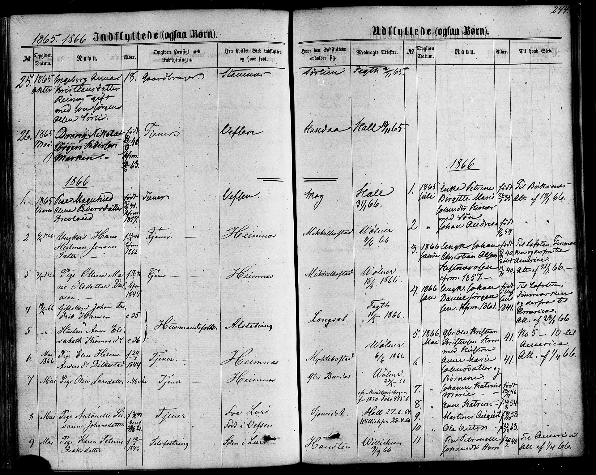Ministerialprotokoller, klokkerbøker og fødselsregistre - Nordland, SAT/A-1459/838/L0551: Ministerialbok nr. 838A09, 1864-1880, s. 244