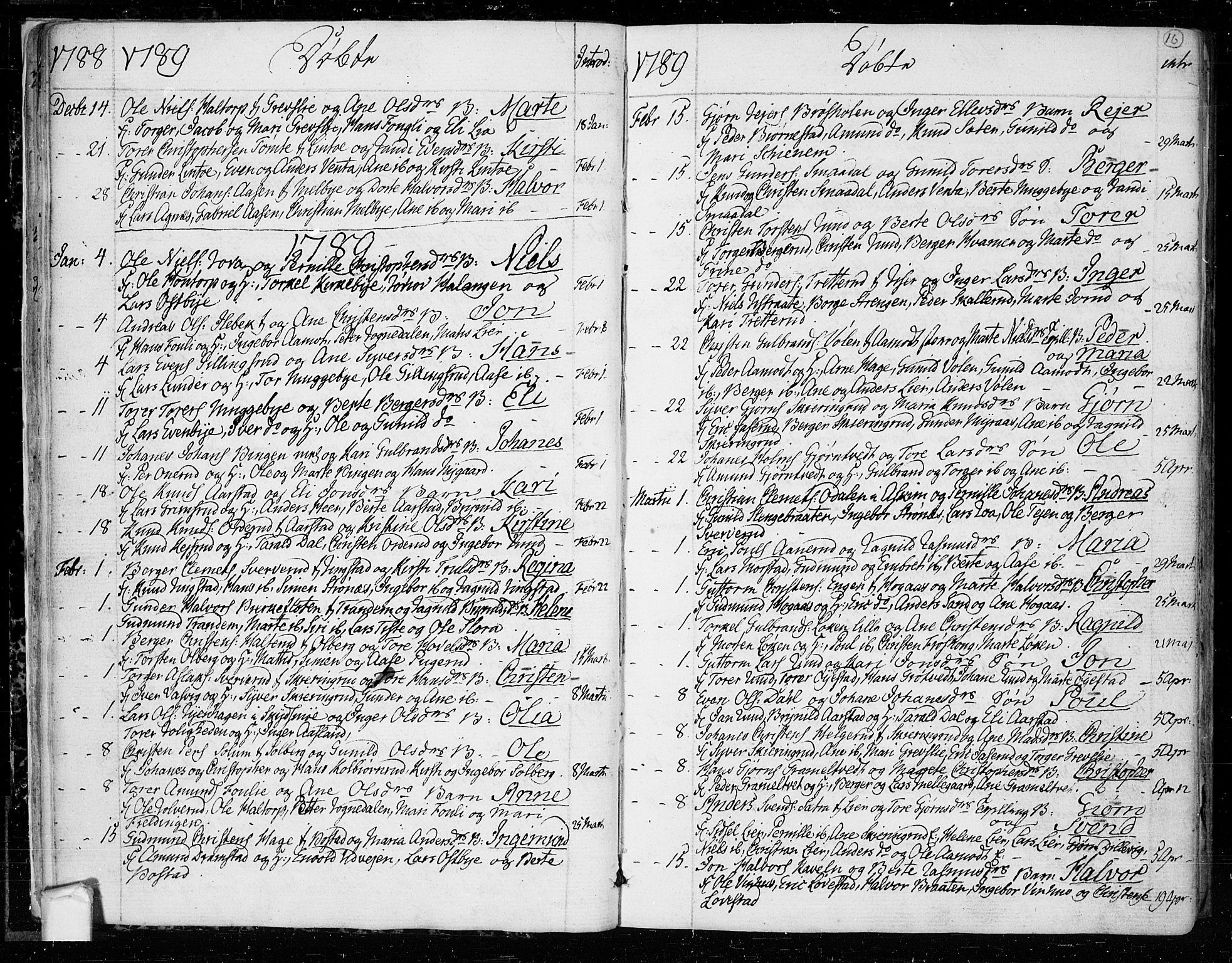 Trøgstad prestekontor Kirkebøker, AV/SAO-A-10925/F/Fa/L0005: Ministerialbok nr. I 5, 1784-1814, s. 16