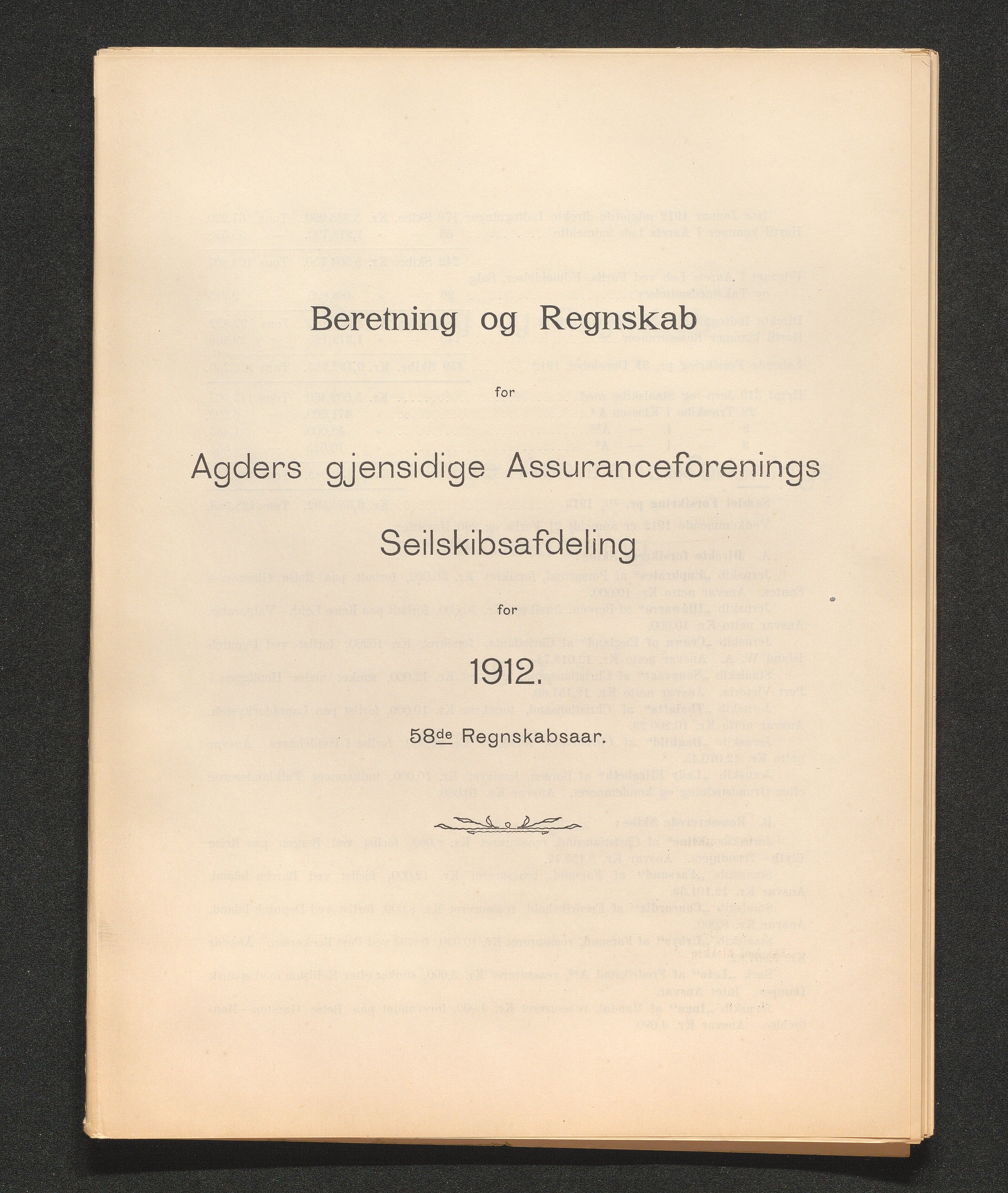 Agders Gjensidige Assuranceforening, AAKS/PA-1718/05/L0003: Regnskap, seilavdeling, pakkesak, 1890-1912