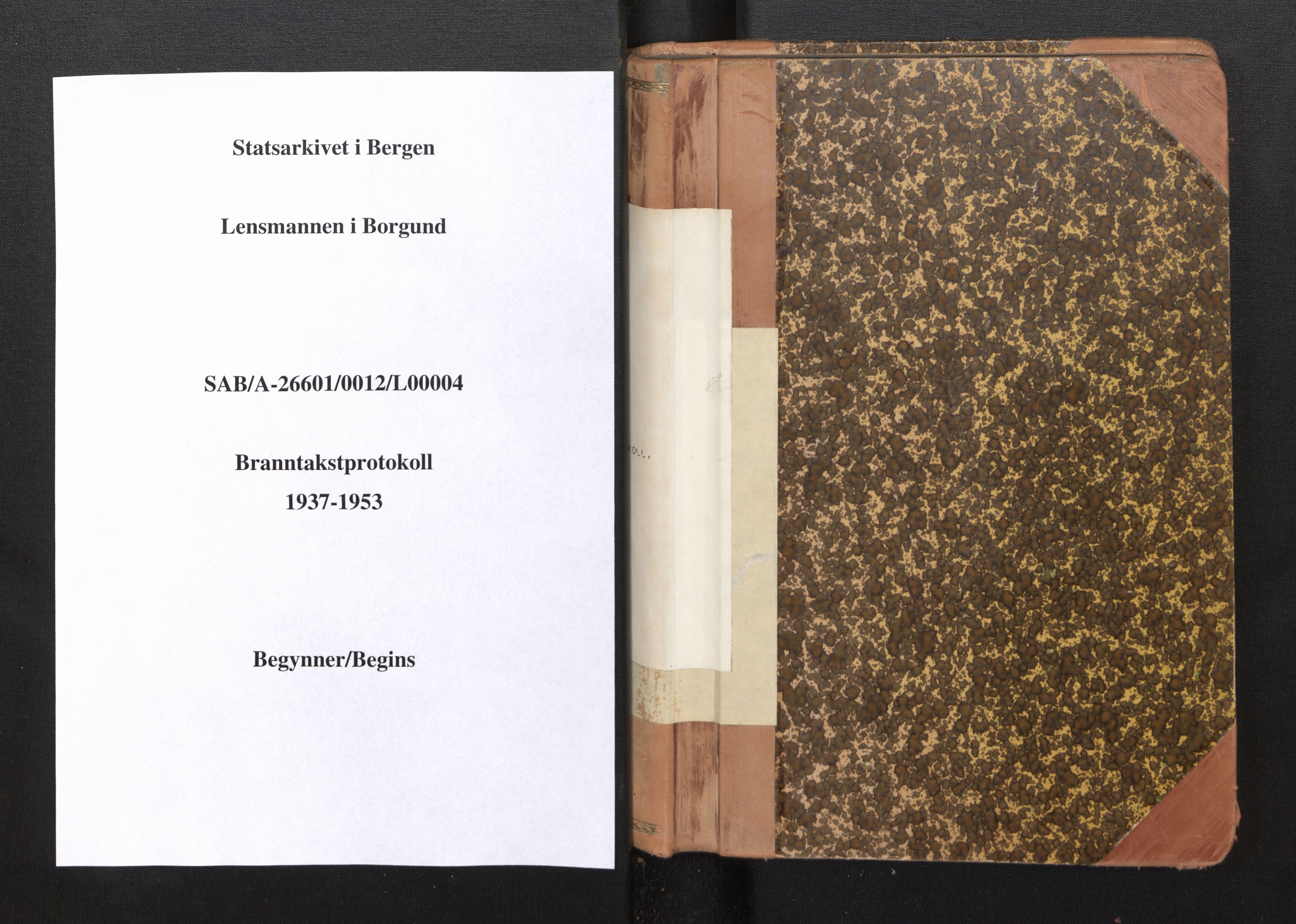 Lensmannen i Borgund, SAB/A-26601/0012/L0004: Branntakstprotokoll, skjematakst, 1937-1953