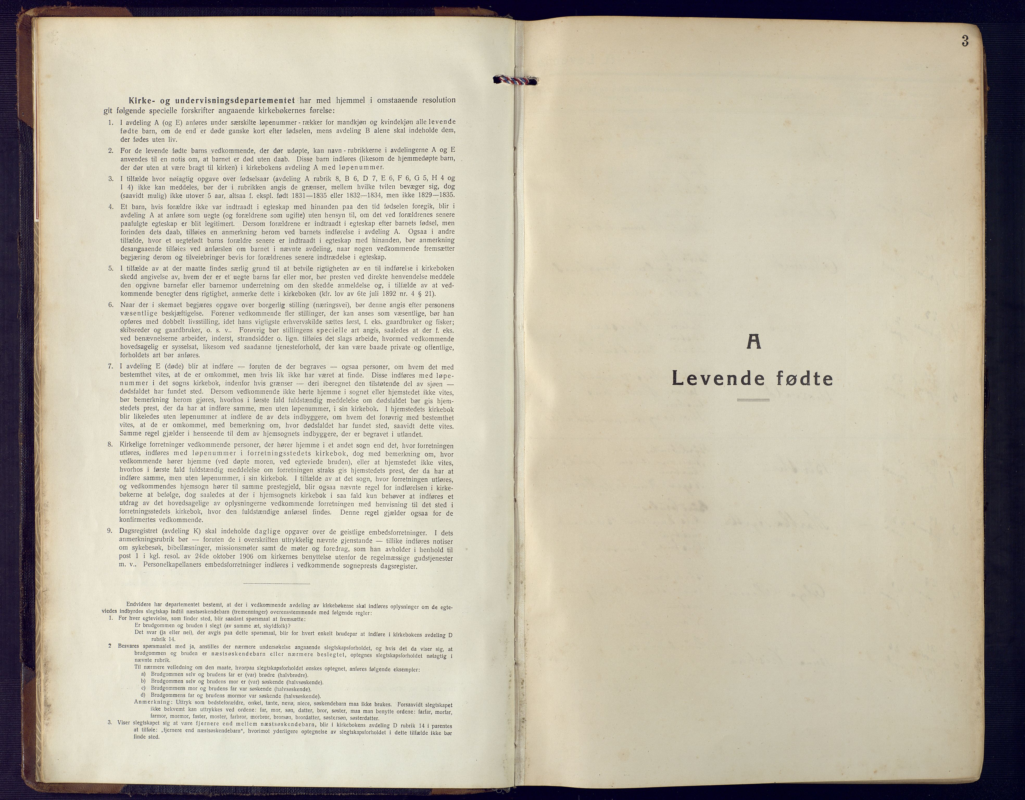 Åseral sokneprestkontor, AV/SAK-1111-0051/F/Fb/L0004: Klokkerbok nr. B 4, 1920-1946, s. 3