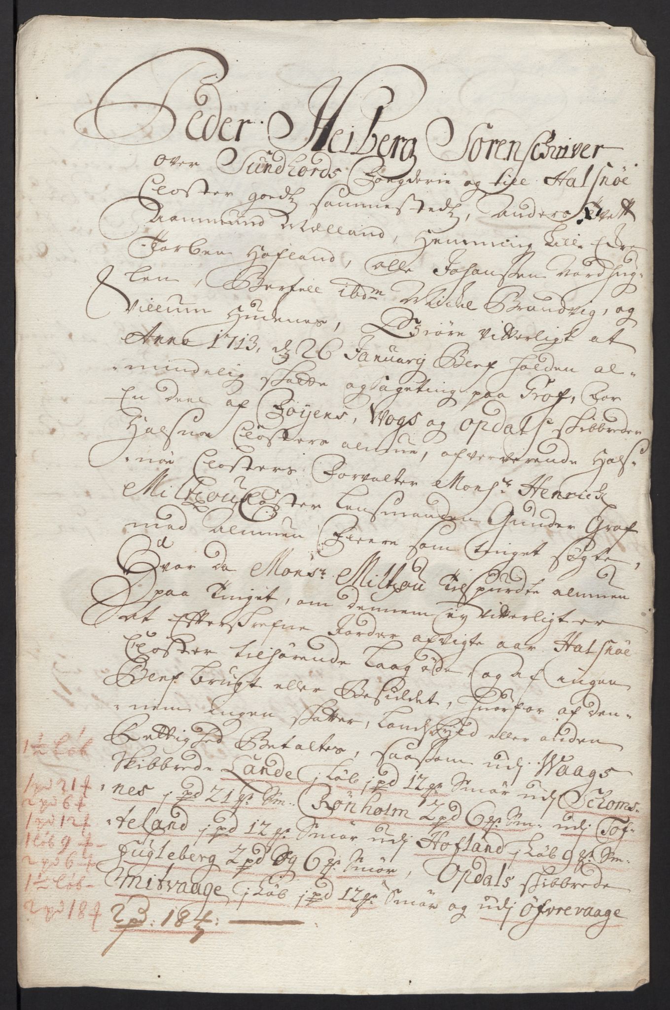 Rentekammeret inntil 1814, Reviderte regnskaper, Fogderegnskap, RA/EA-4092/R48/L2988: Fogderegnskap Sunnhordland og Hardanger, 1712, s. 377