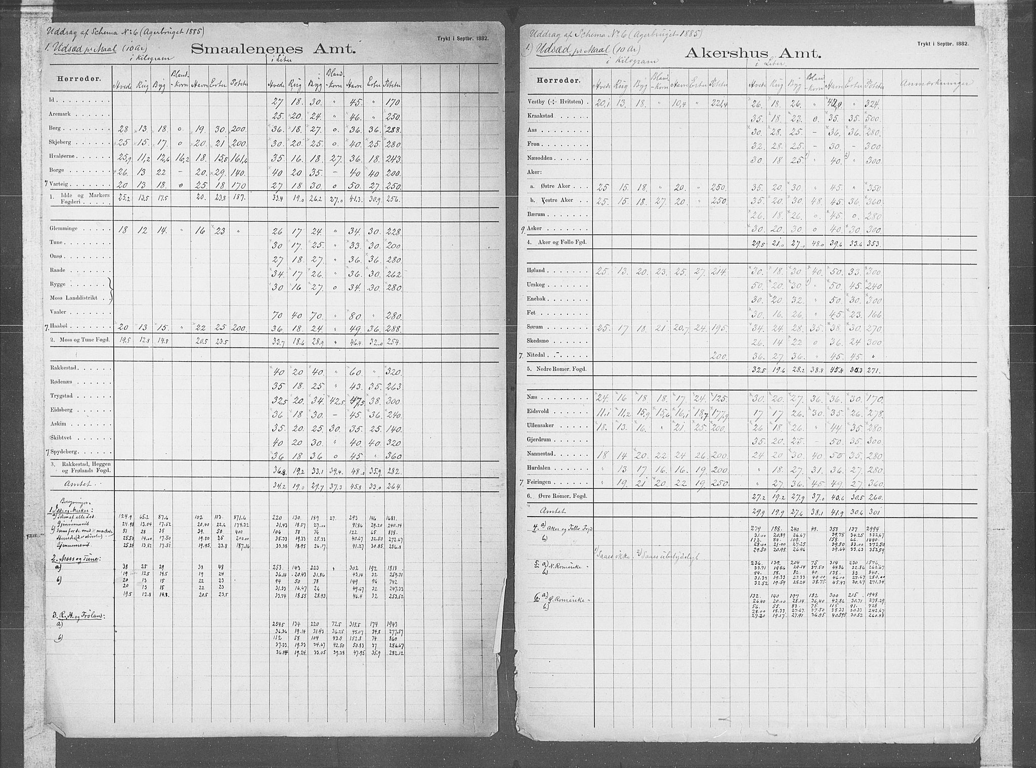 Statistisk sentralbyrå, Næringsøkonomiske emner, Generelt - Amtmennenes femårsberetninger, AV/RA-S-2233/F/Fa/L0068: --, 1881-1885, s. 267