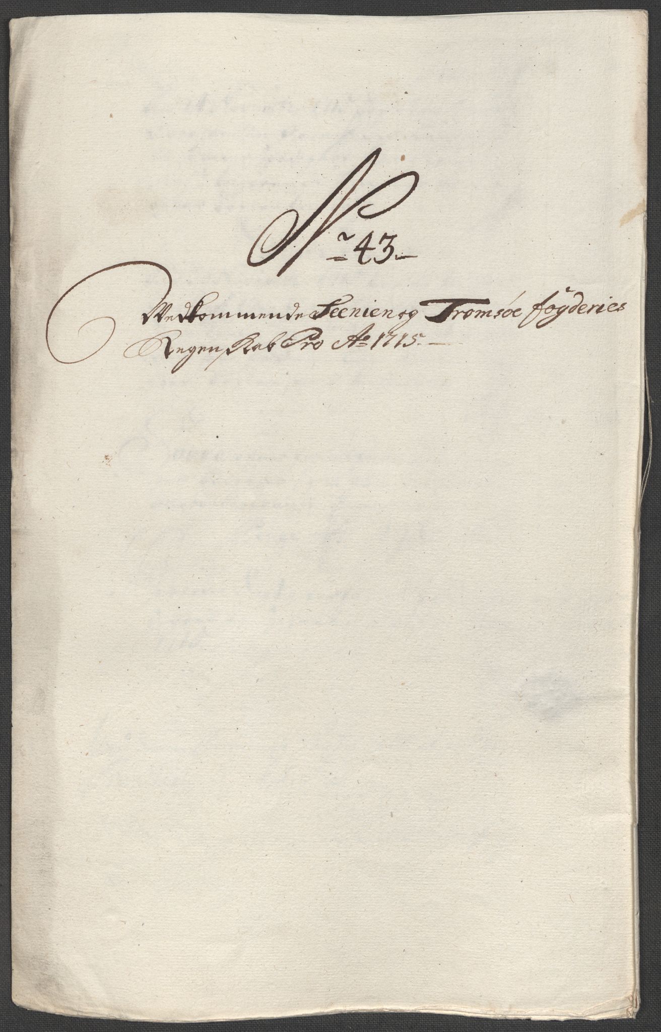 Rentekammeret inntil 1814, Reviderte regnskaper, Fogderegnskap, RA/EA-4092/R68/L4761: Fogderegnskap Senja og Troms, 1715, s. 226