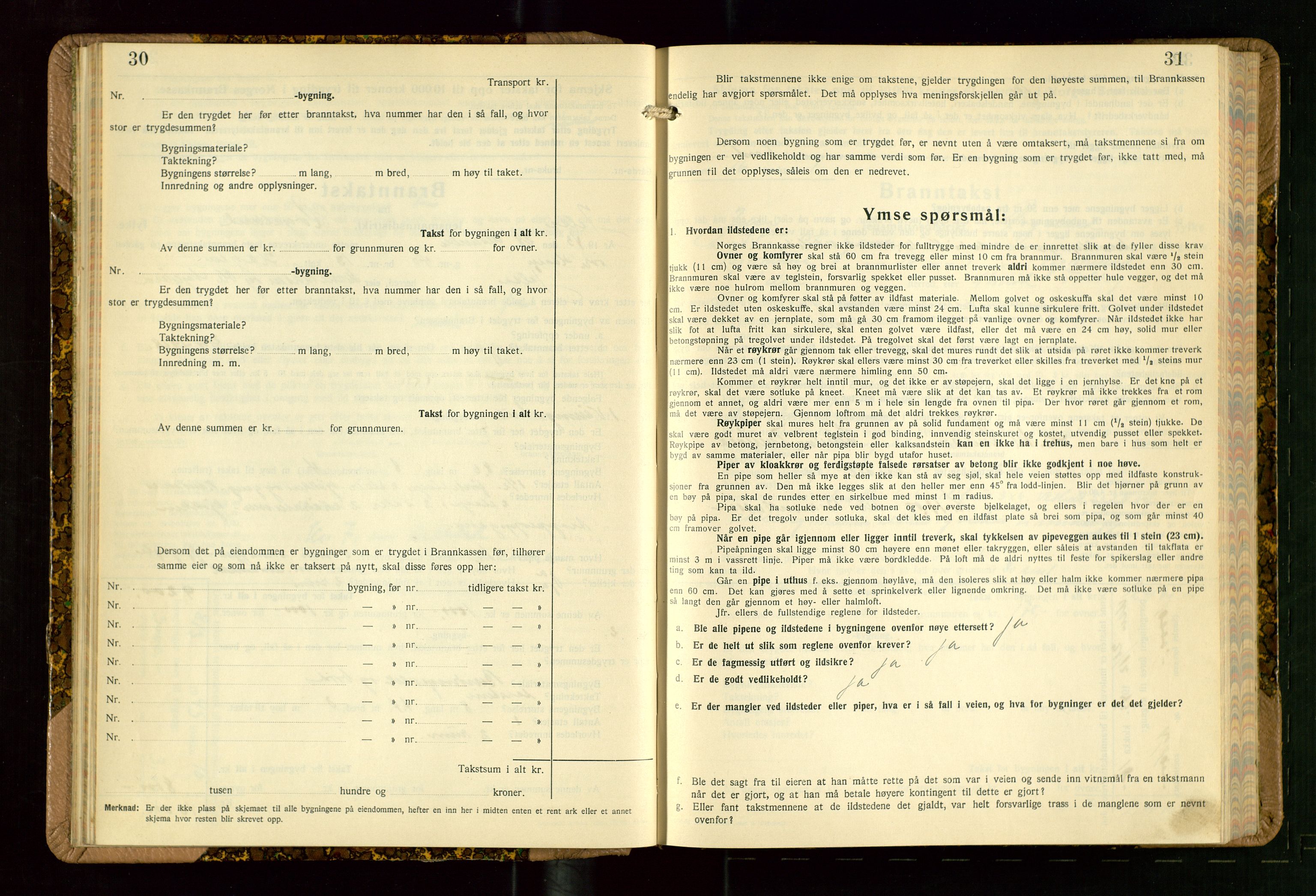 Jelsa lensmannskontor, AV/SAST-A-100360/Gob/L0003: "Branntakstprotokoll", 1942-1955, s. 30-31