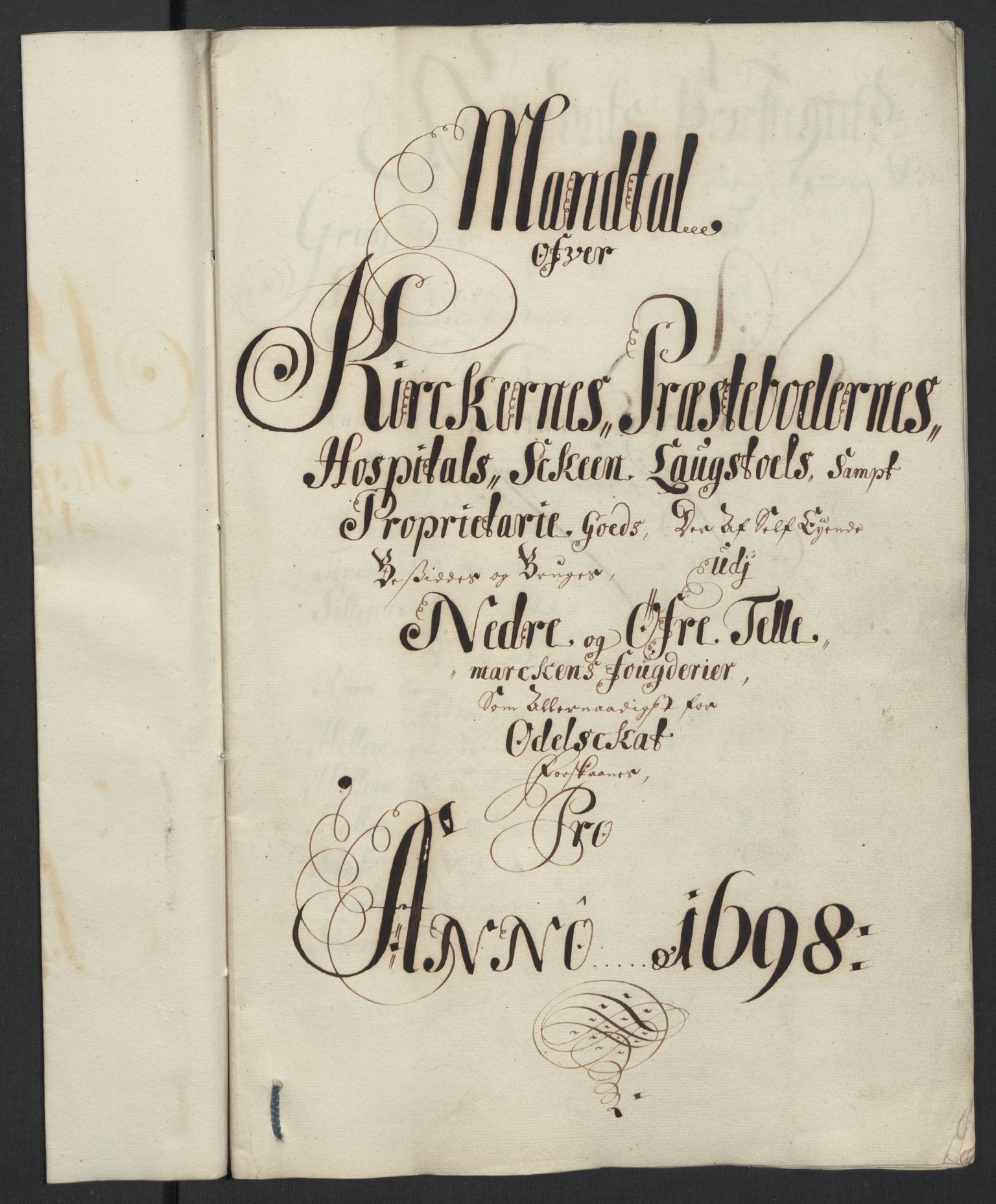 Rentekammeret inntil 1814, Reviderte regnskaper, Fogderegnskap, RA/EA-4092/R36/L2099: Fogderegnskap Øvre og Nedre Telemark og Bamble, 1698, s. 208