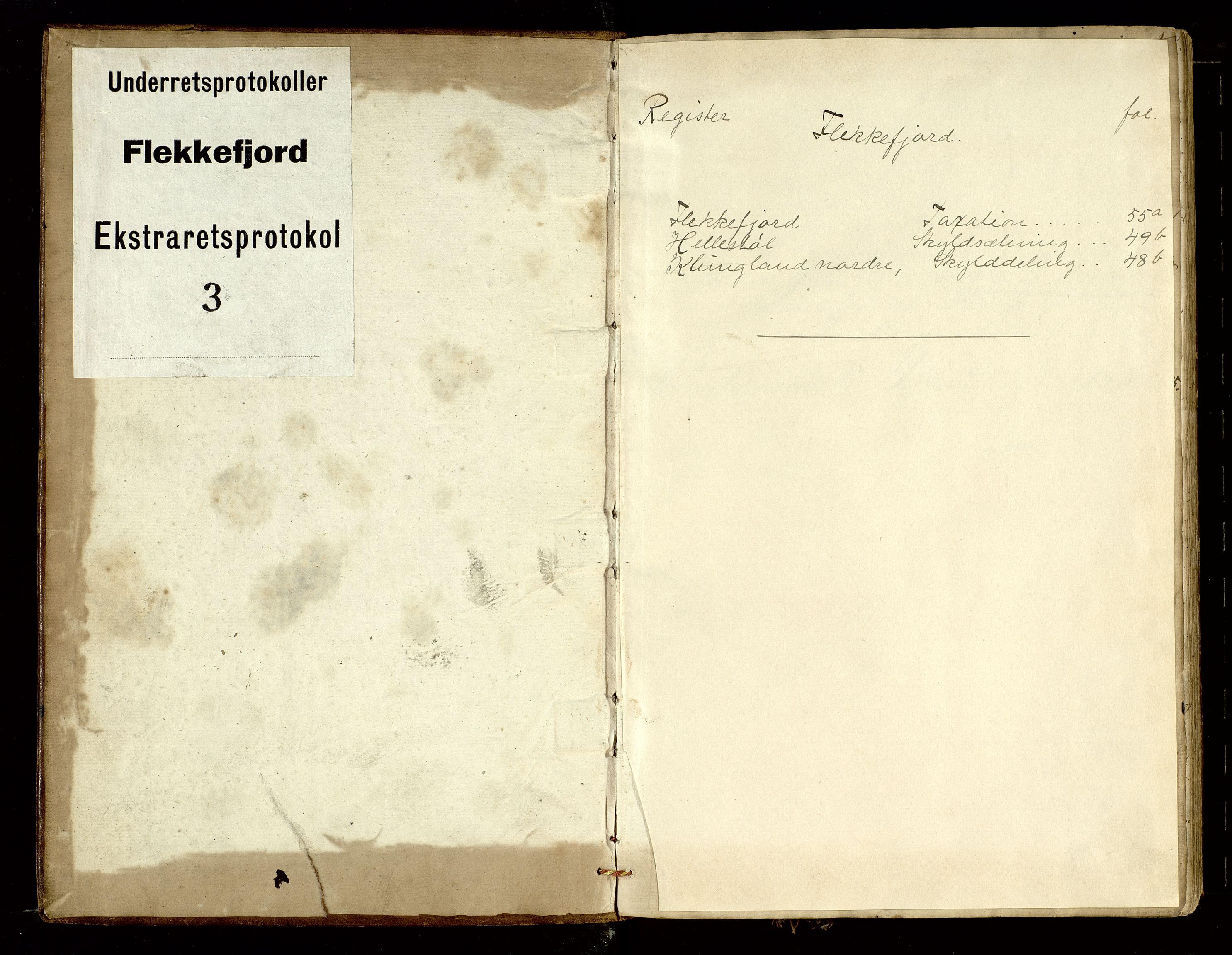 Flekkefjord sorenskriveri, SAK/1221-0001/F/Fb/L0003: Ekstrarettsprotokoll nr. 3, 1825-1827