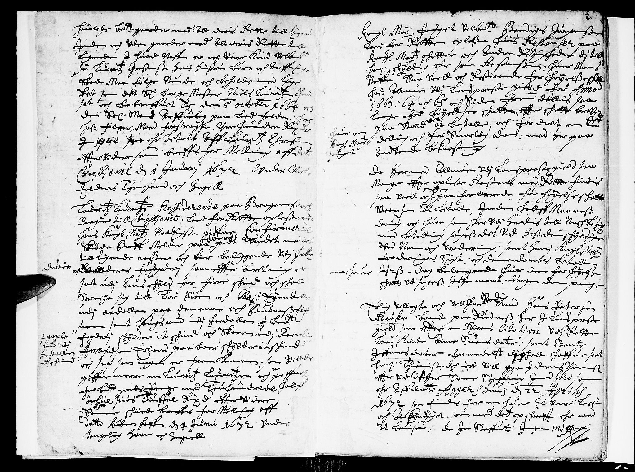 Hadeland, Land og Valdres sorenskriveri, SAH/TING-028/G/Gb/L0017: Tingbok, 1673-1674, s. 1b-2a