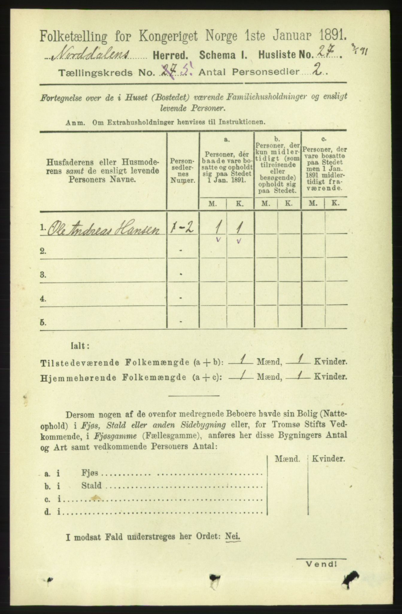 RA, Folketelling 1891 for 1524 Norddal herred, 1891, s. 992