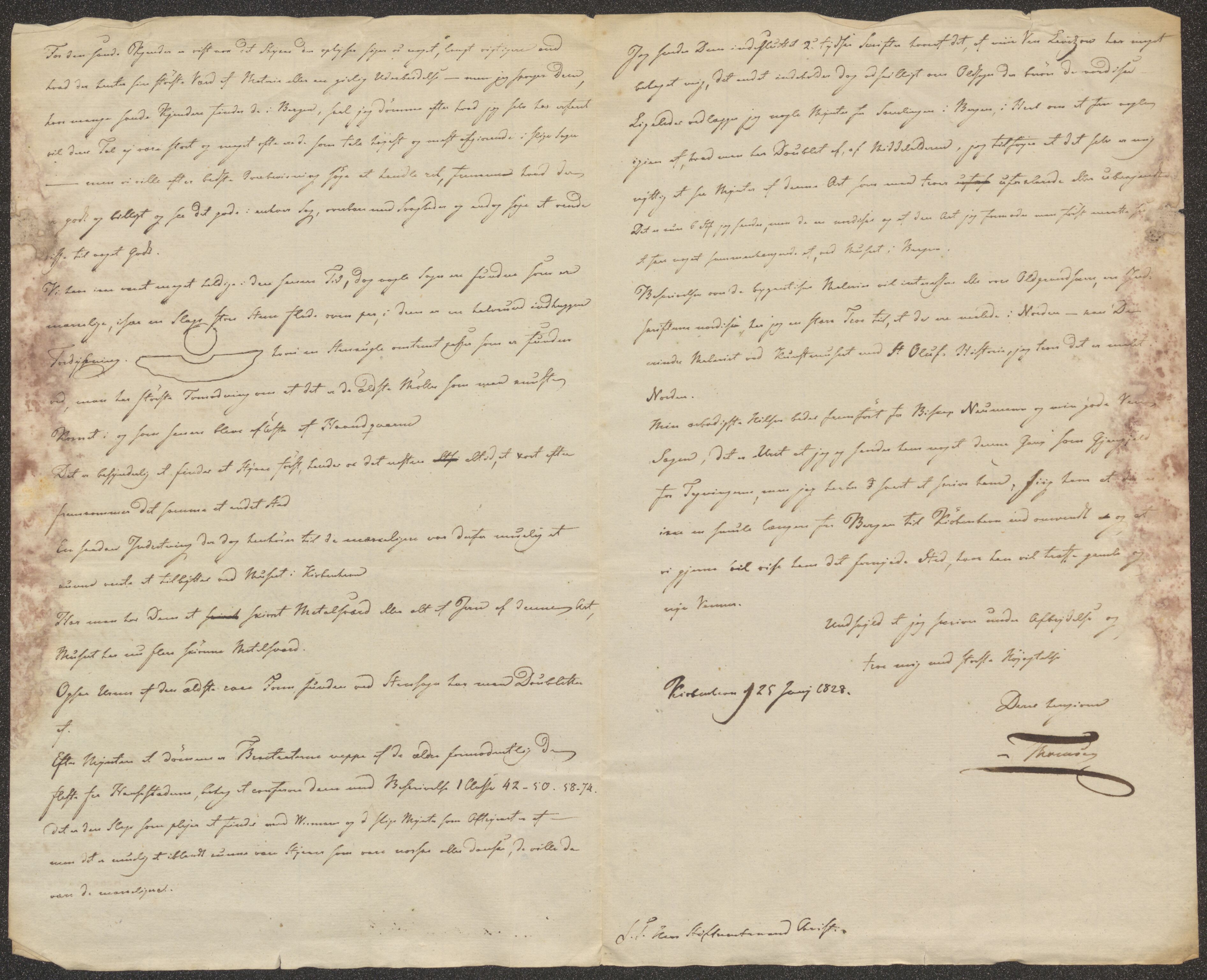 Bergens Museum, UMB/A007/D/Da/L0003/0002: Brevsamling 1828 / Brevsamling 1828, 1828
