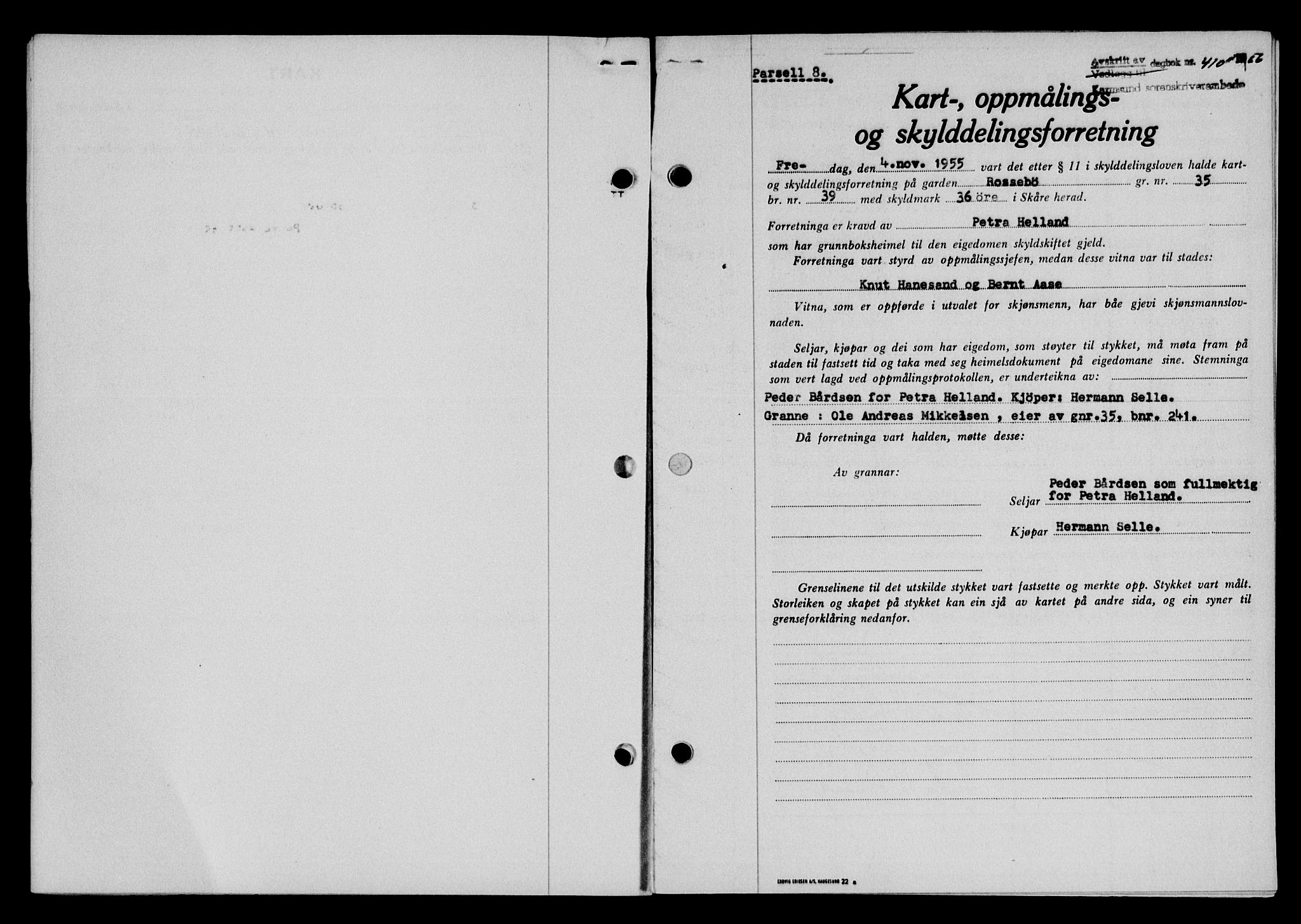 Karmsund sorenskriveri, SAST/A-100311/01/II/IIB/L0118: Pantebok nr. 98A, 1955-1956, Dagboknr: 410/1956
