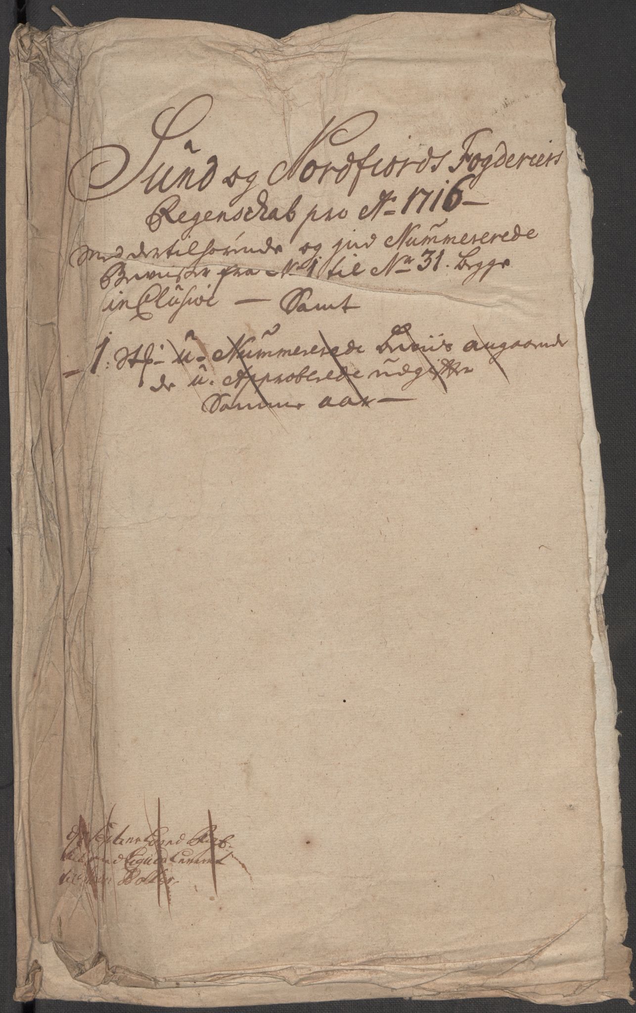 Rentekammeret inntil 1814, Reviderte regnskaper, Fogderegnskap, AV/RA-EA-4092/R53/L3440: Fogderegnskap Sunn- og Nordfjord, 1716, s. 3