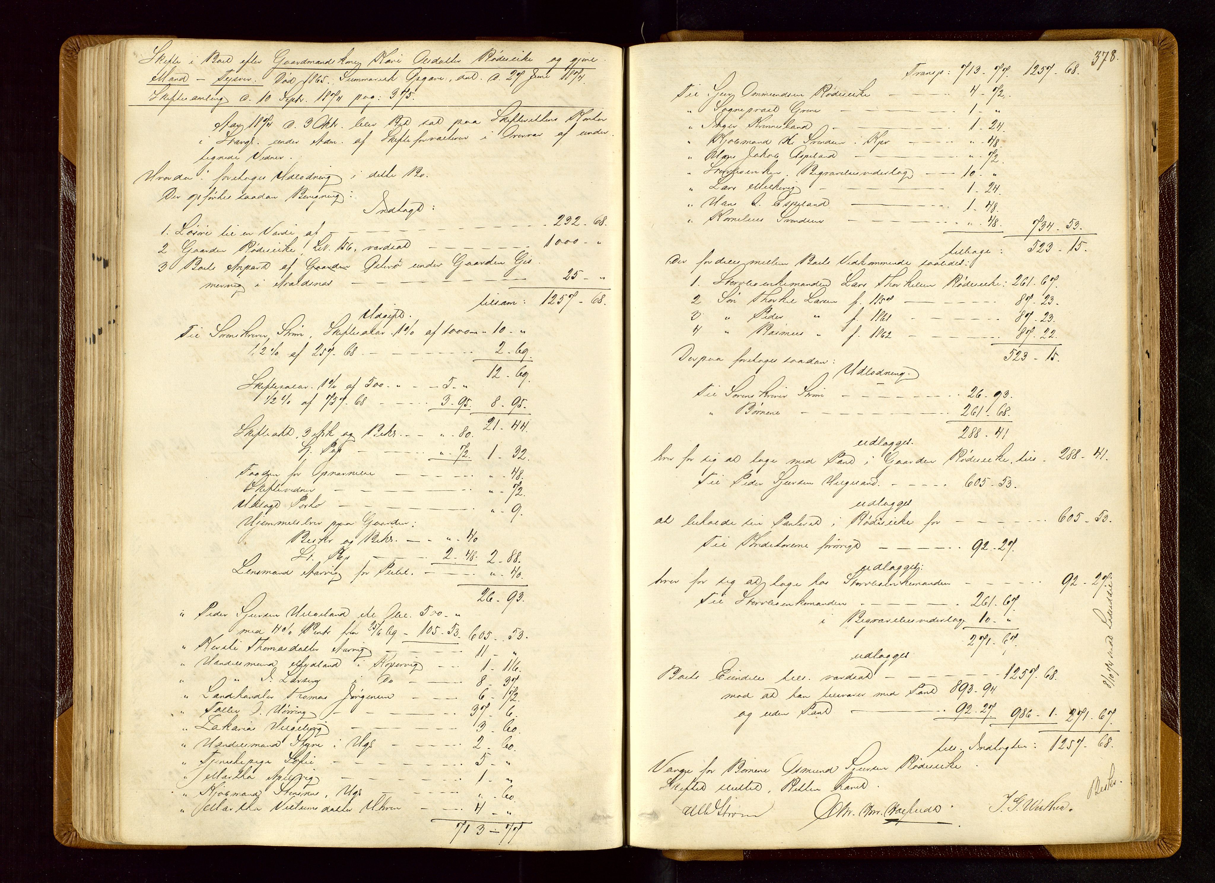 Karmsund sorenskriveri, AV/SAST-A-100311/01/IV/IVDBA/L0004: SKIFTEPROTOKOLL TORVESTAD, TYSVÆR, 1868-1877, s. 377b-378a