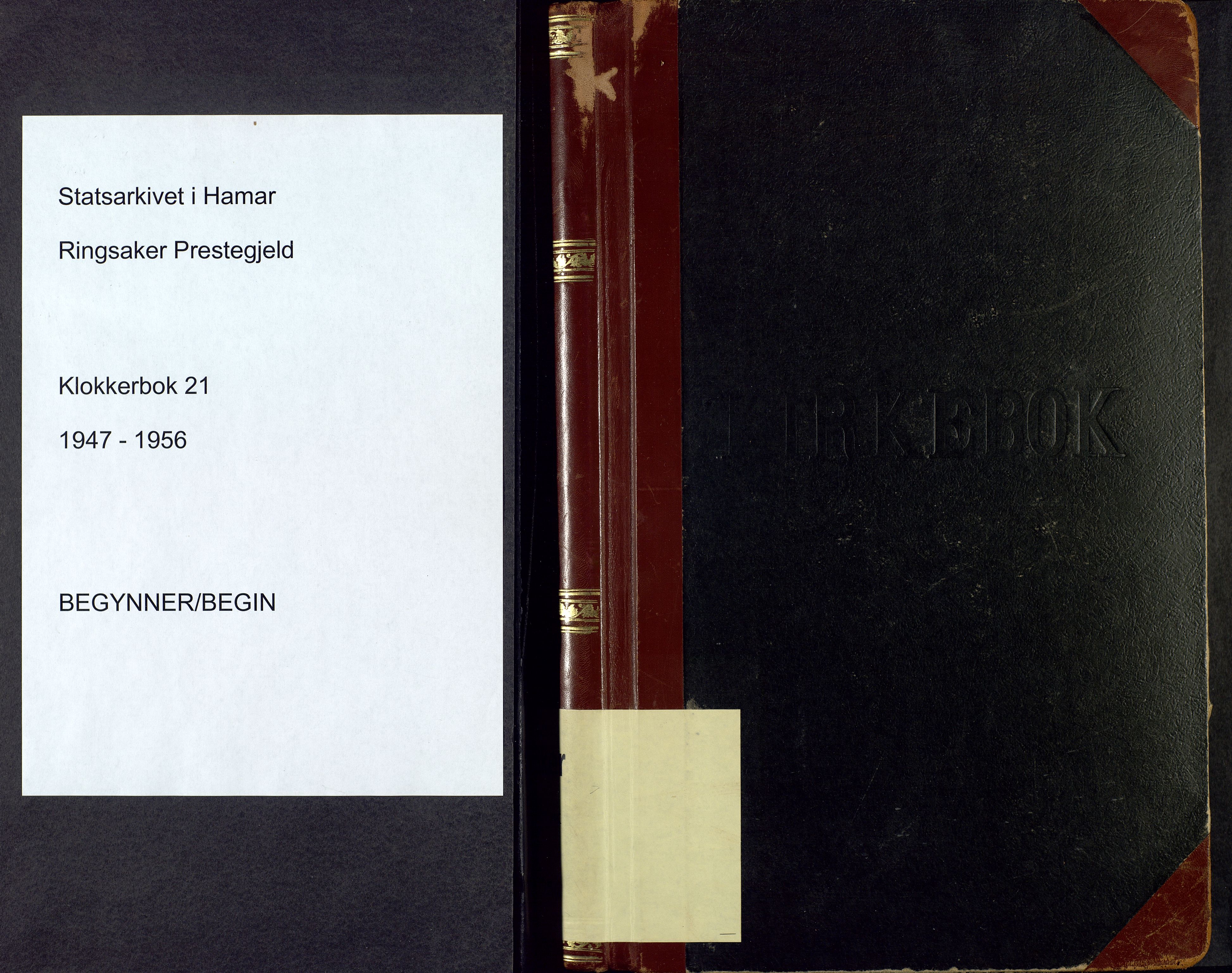 Ringsaker prestekontor, SAH/PREST-014/L/La/L0021: Klokkerbok nr. 21, 1947-1956
