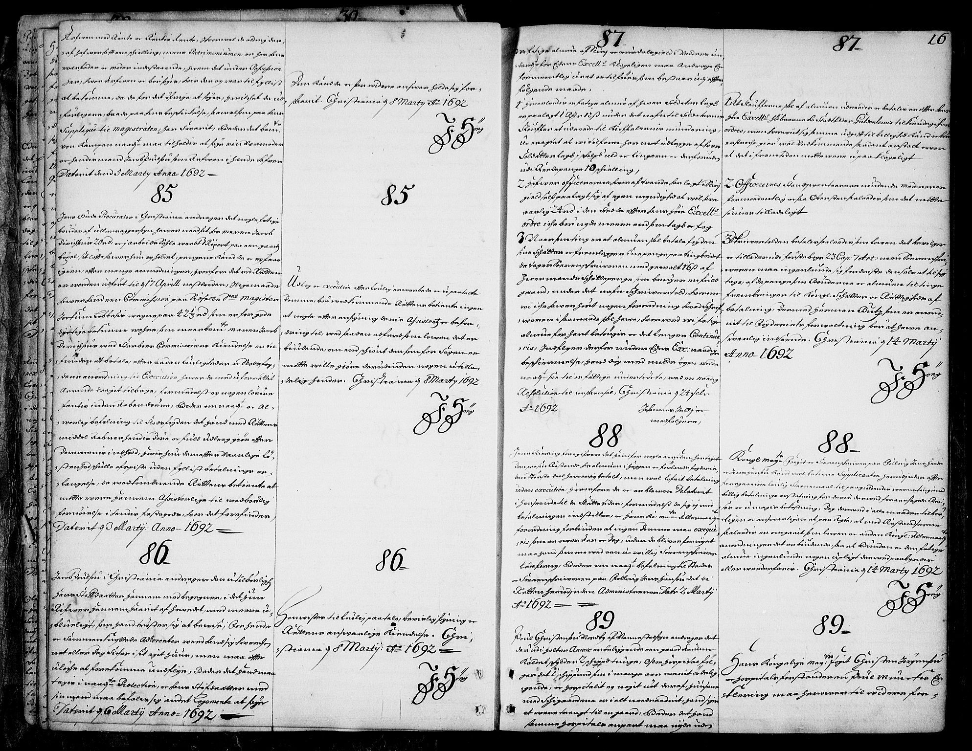 Stattholderembetet 1572-1771, AV/RA-EA-2870/Ad/L0005: Supplikasjons- og resolusjonsprotokoll, 1692-1699, s. 15b-16a