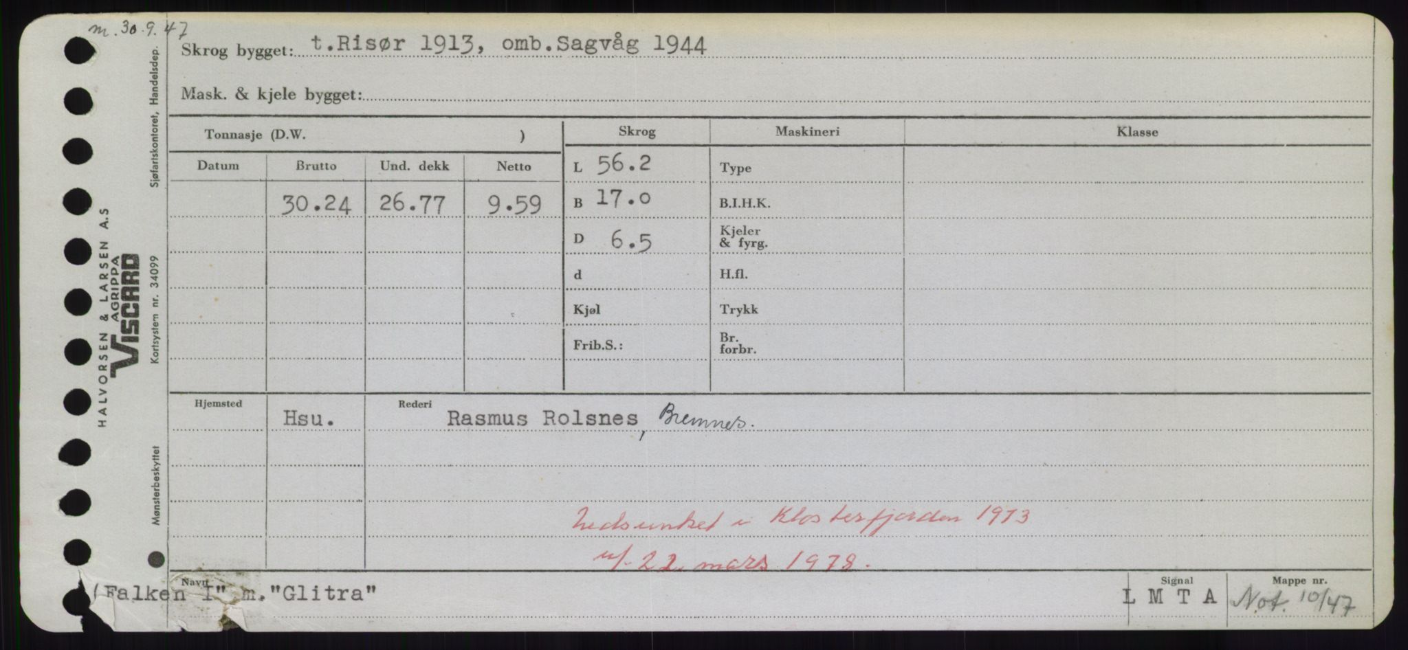 Sjøfartsdirektoratet med forløpere, Skipsmålingen, RA/S-1627/H/Hd/L0012: Fartøy, G-Glø, s. 433