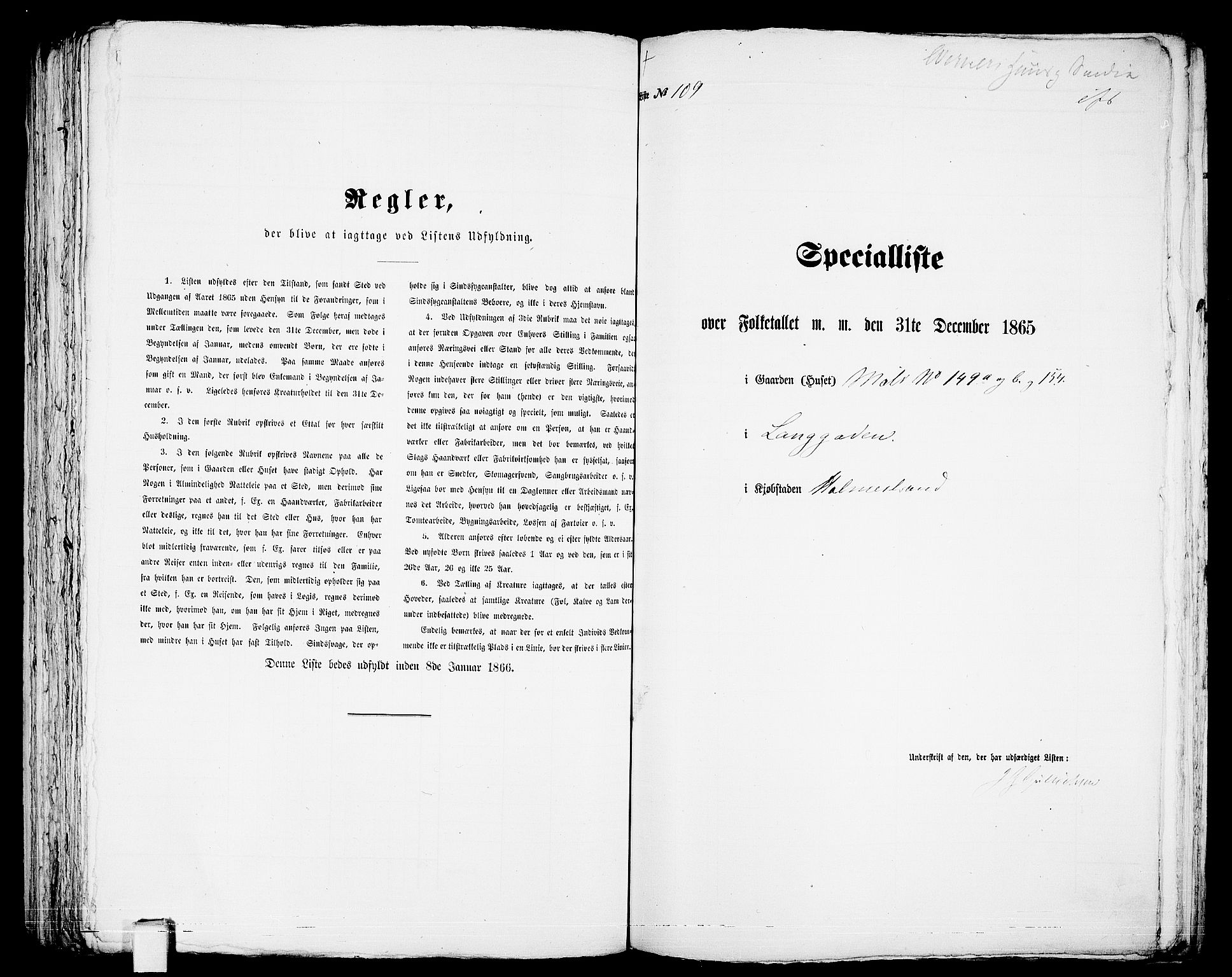 RA, Folketelling 1865 for 0702B Botne prestegjeld, Holmestrand kjøpstad, 1865, s. 225