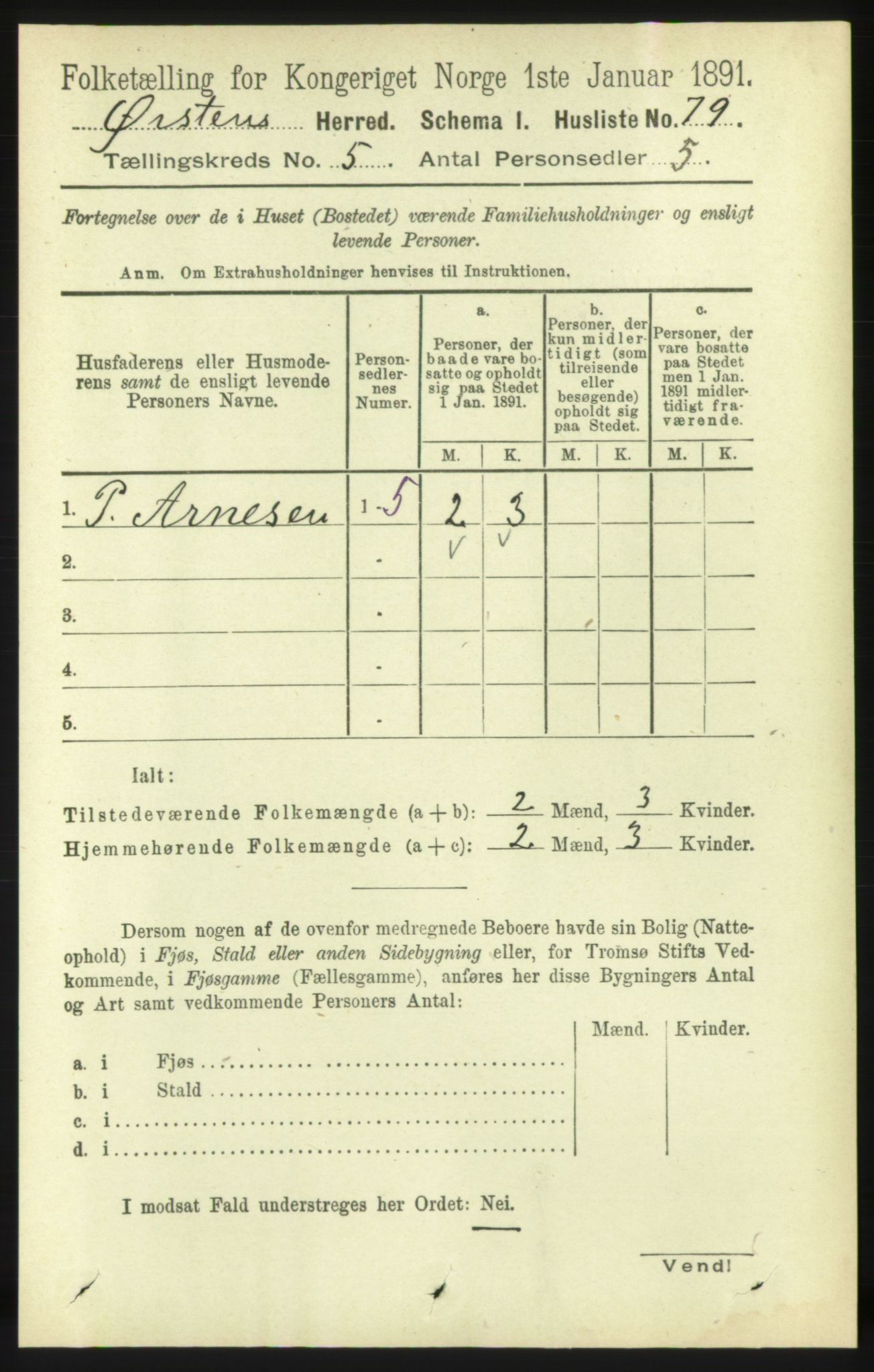 RA, Folketelling 1891 for 1520 Ørsta herred, 1891, s. 2268