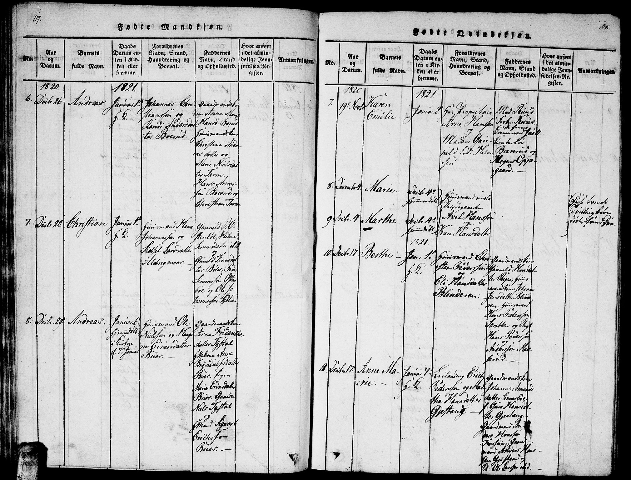 Enebakk prestekontor Kirkebøker, AV/SAO-A-10171c/F/Fa/L0005: Ministerialbok nr. I 5, 1790-1825, s. 117-118