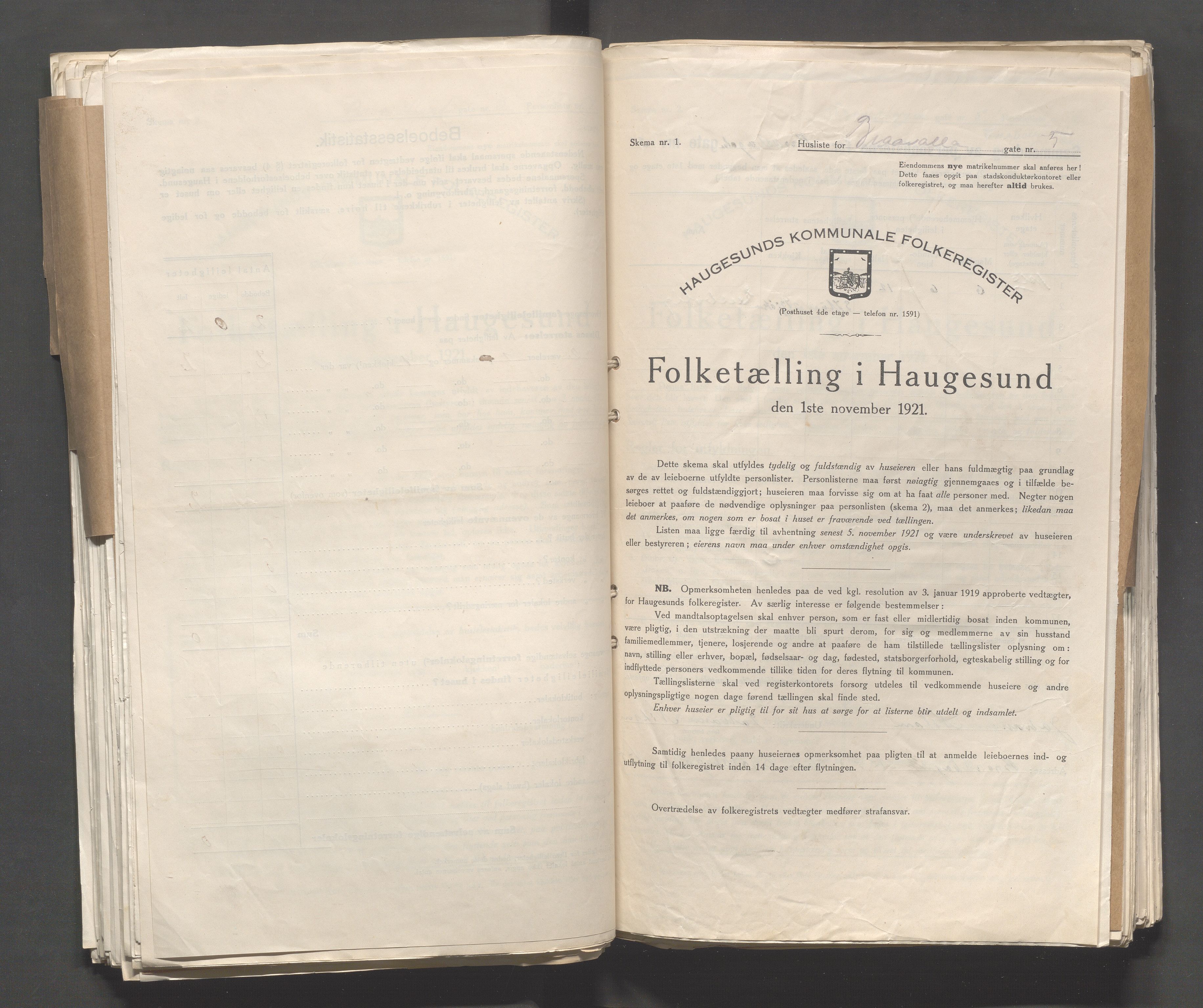 IKAR, Kommunal folketelling 1.11.1921 for Haugesund, 1921, s. 216