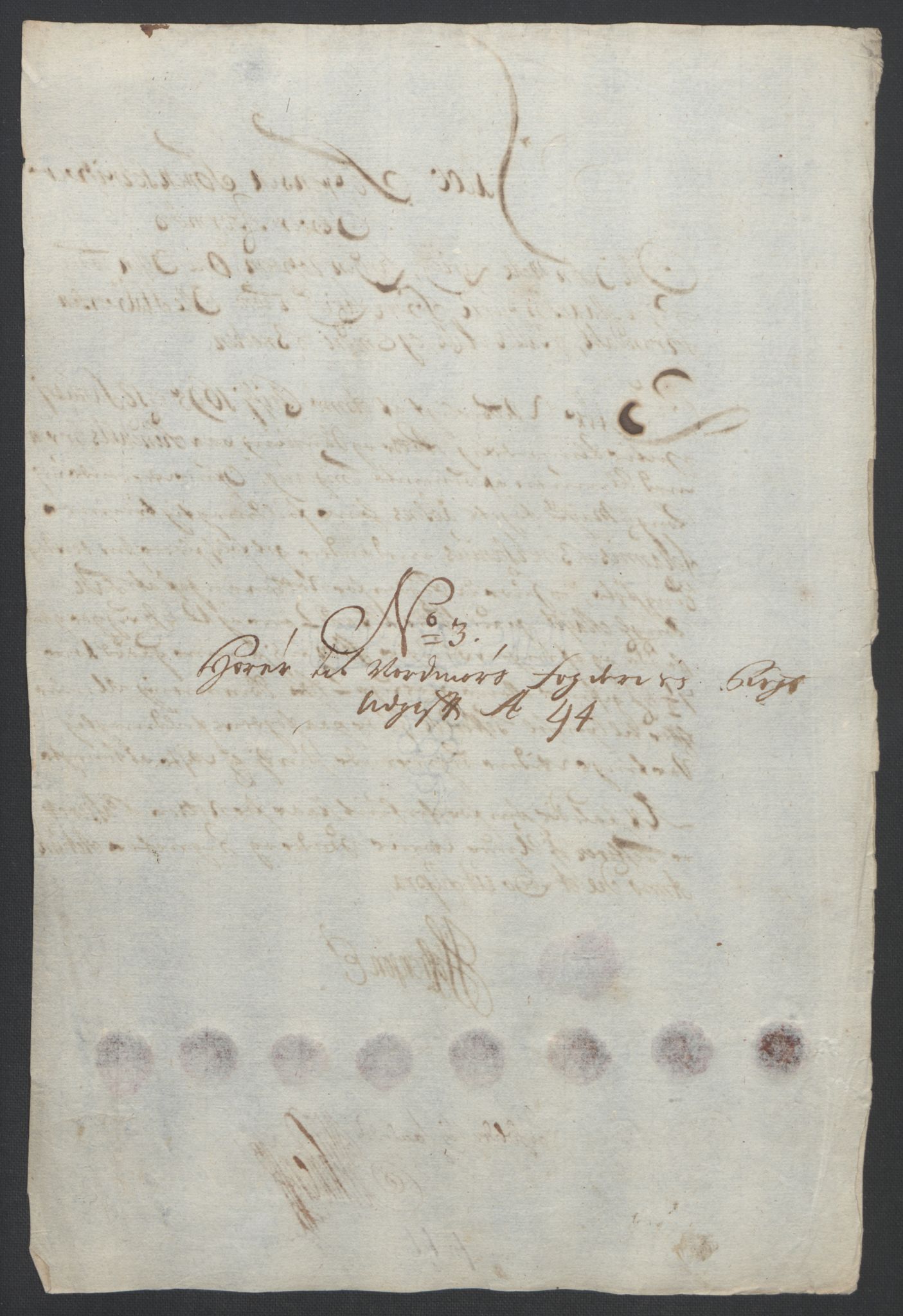 Rentekammeret inntil 1814, Reviderte regnskaper, Fogderegnskap, AV/RA-EA-4092/R56/L3736: Fogderegnskap Nordmøre, 1694-1696, s. 119