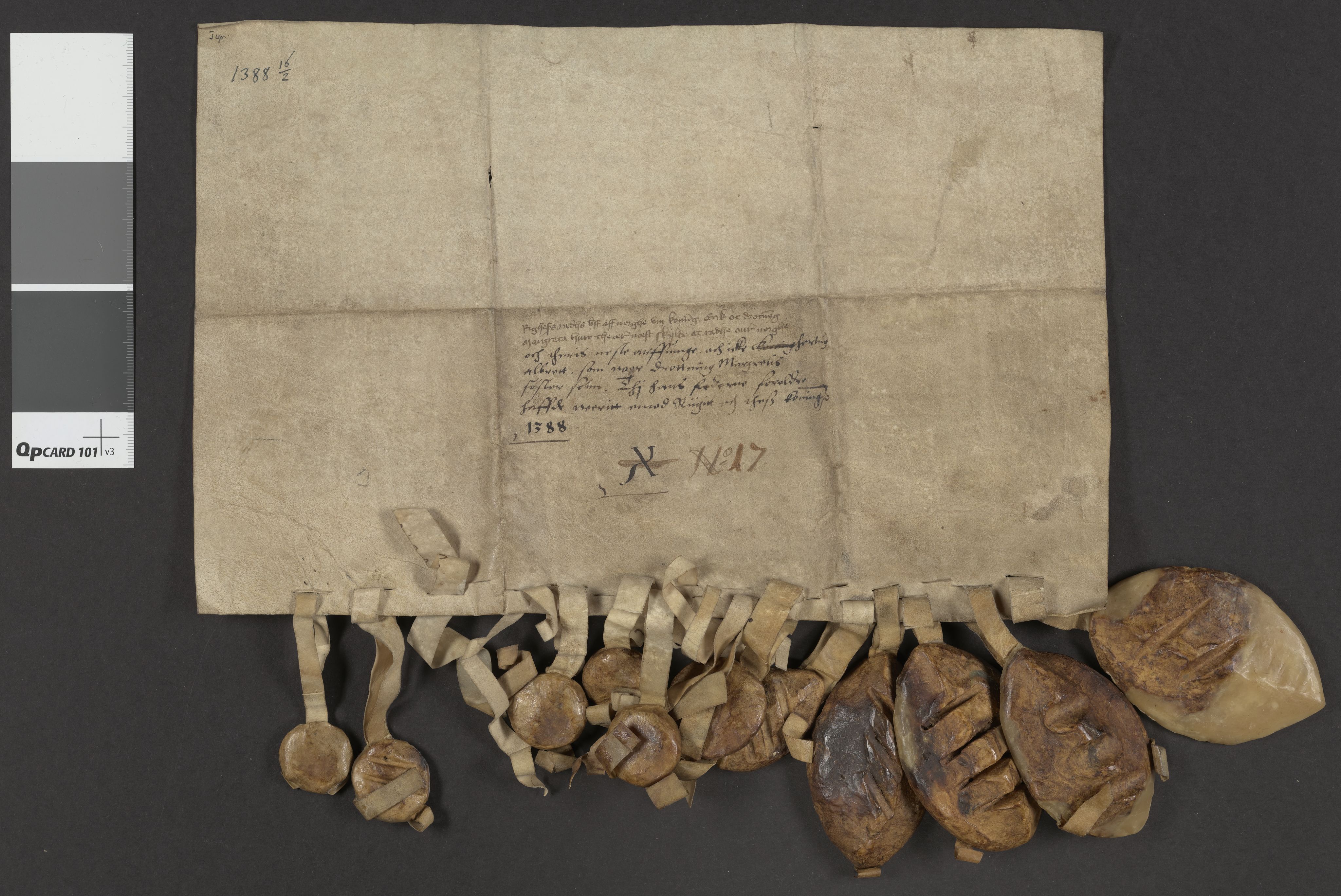 Riksarkivets diplomsamling, AV/RA-EA-5965/F06/L0015: Dokument nr. 17, 1388