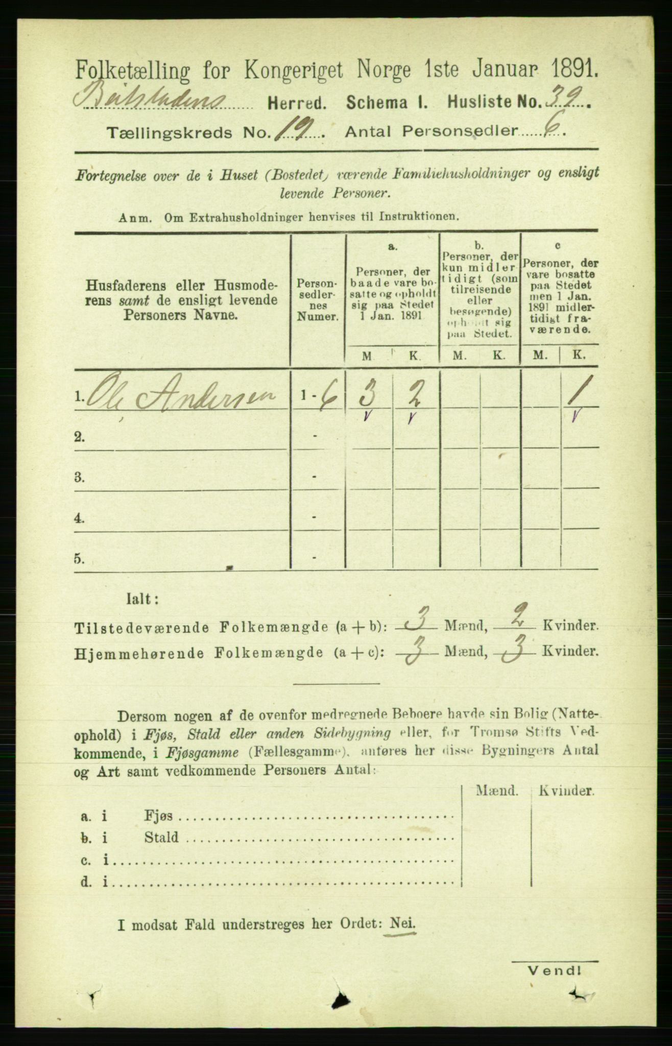 RA, Folketelling 1891 for 1727 Beitstad herred, 1891, s. 4809