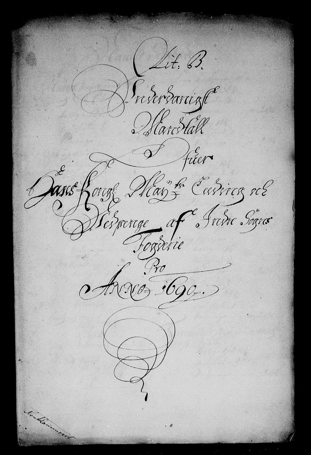 Rentekammeret inntil 1814, Reviderte regnskaper, Stiftamtstueregnskaper, Bergen stiftamt, RA/EA-6043/R/Rc/L0093: Bergen stiftamt, 1690