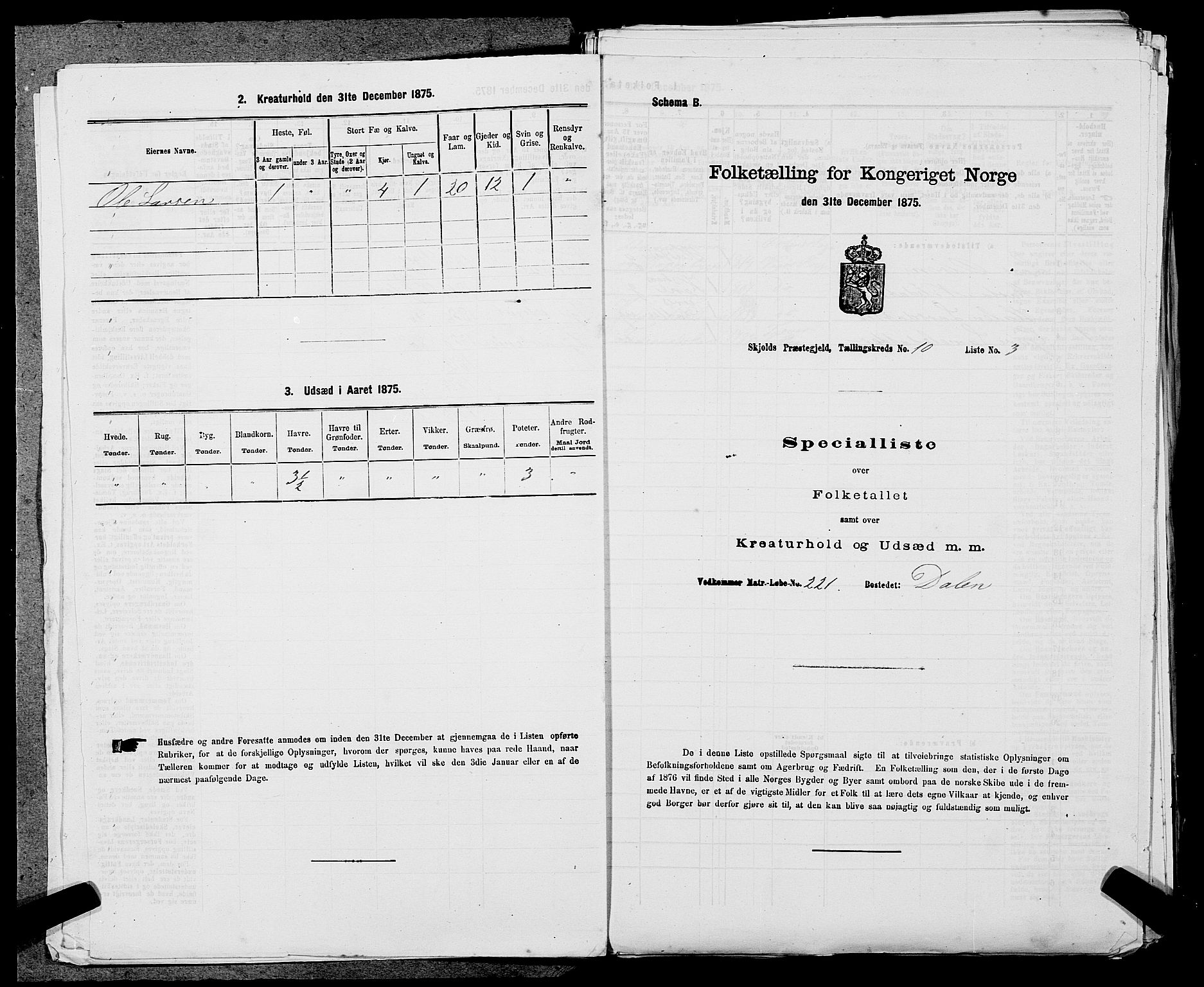 SAST, Folketelling 1875 for 1154P Skjold prestegjeld, 1875, s. 959