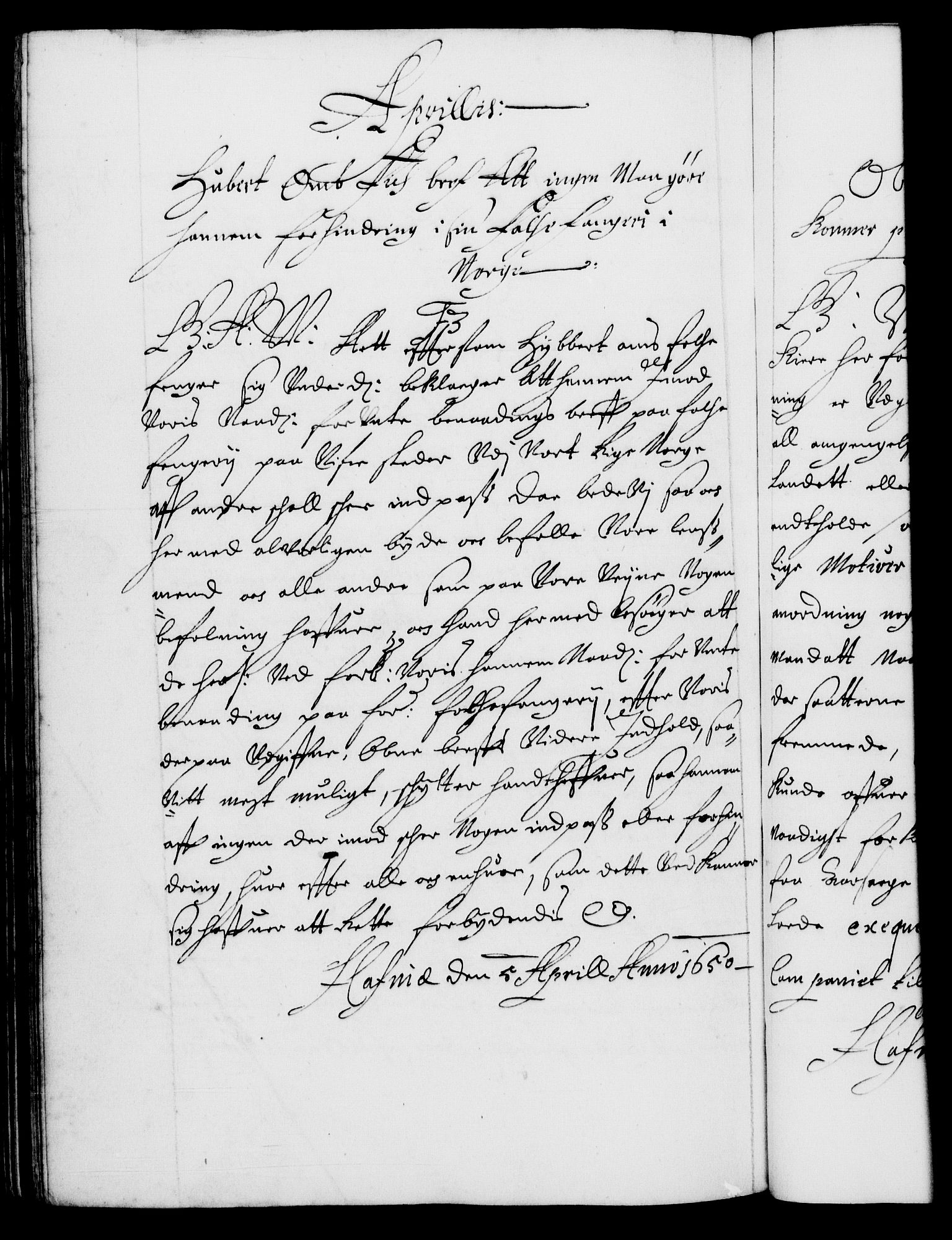 Danske Kanselli 1572-1799, RA/EA-3023/F/Fc/Fca/Fcaa/L0007: Norske registre (mikrofilm), 1648-1650, s. 622b