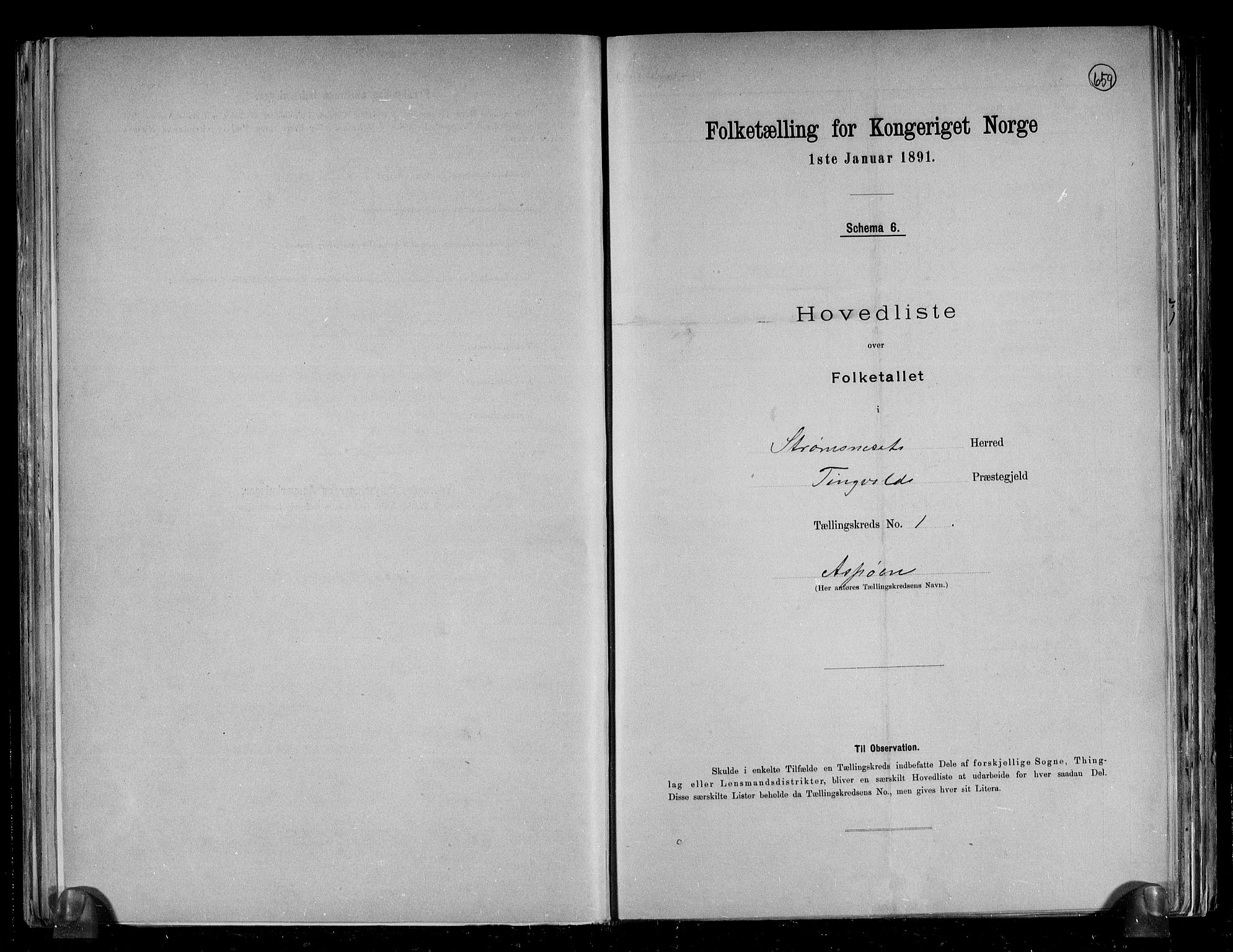 RA, Folketelling 1891 for 1559 Straumsnes herred, 1891, s. 4