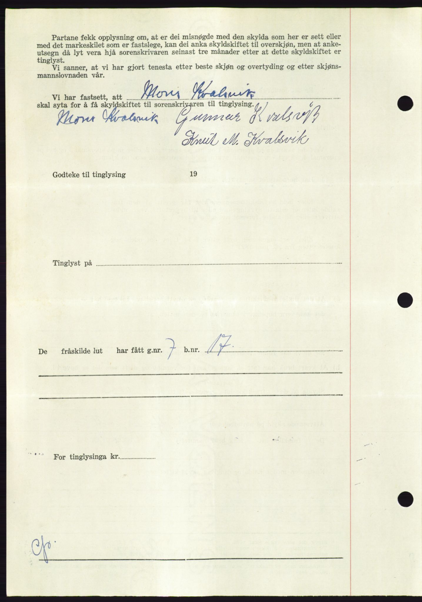 Søre Sunnmøre sorenskriveri, AV/SAT-A-4122/1/2/2C/L0092: Pantebok nr. 18A, 1952-1952, Dagboknr: 917/1952