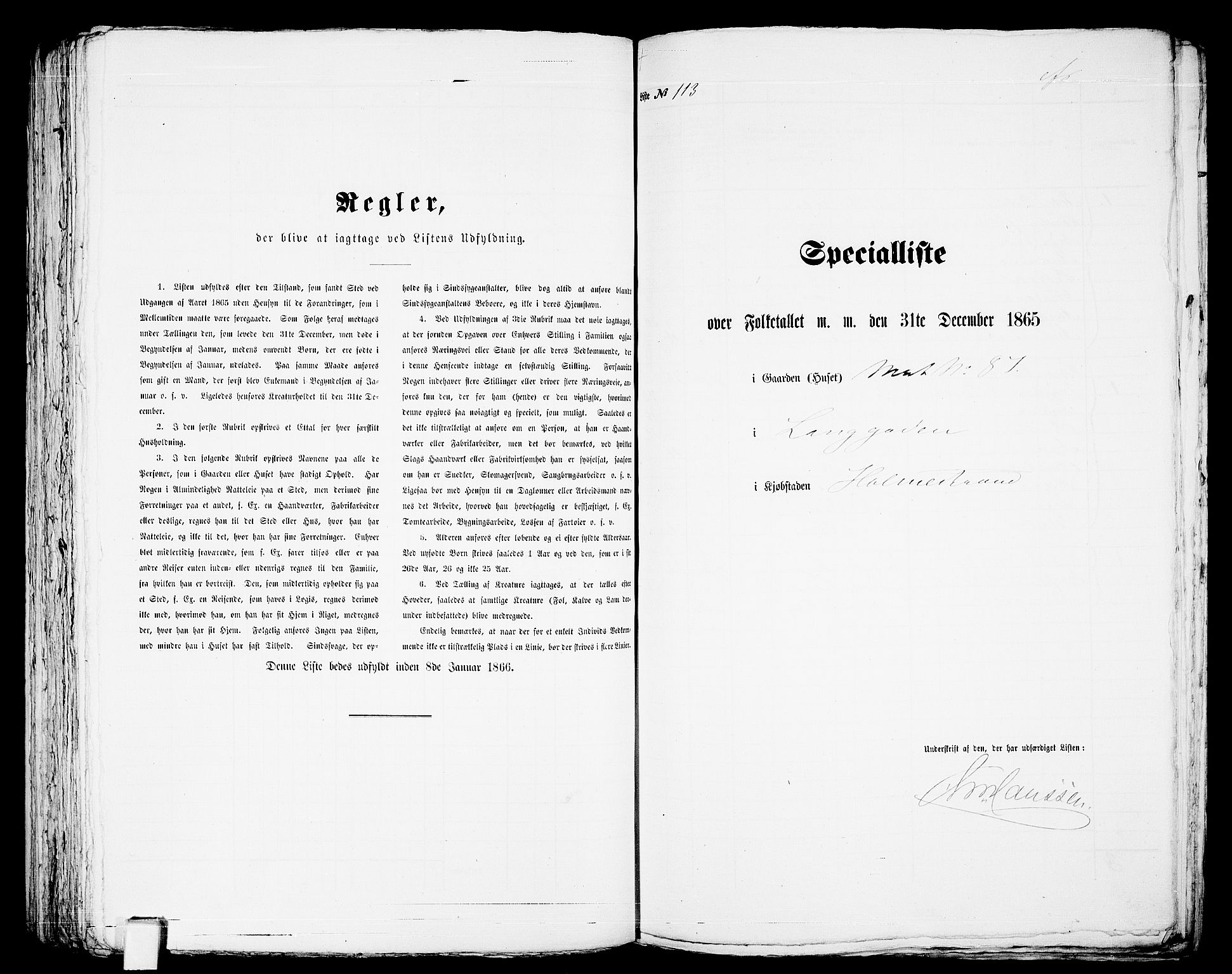 RA, Folketelling 1865 for 0702B Botne prestegjeld, Holmestrand kjøpstad, 1865, s. 233