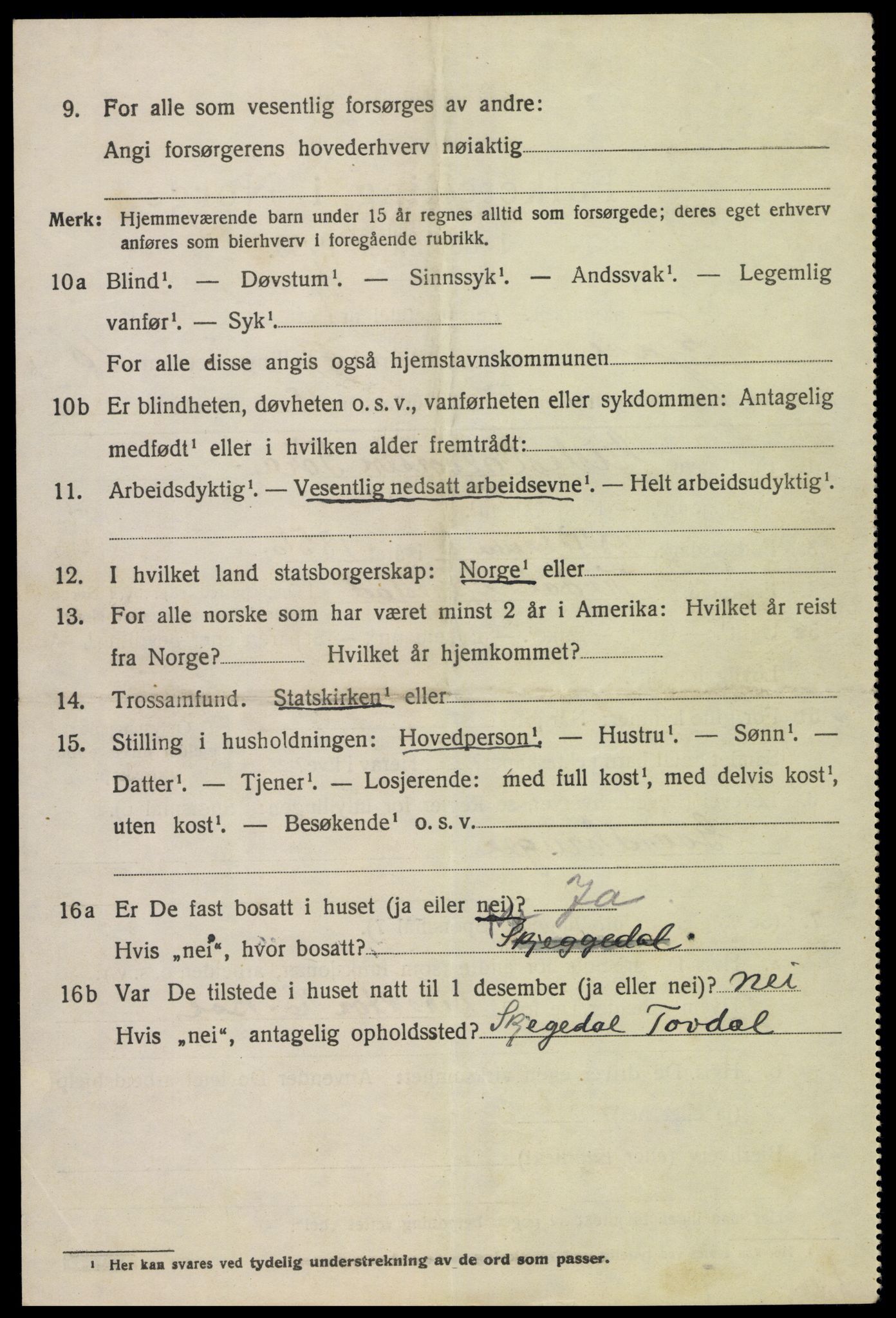 SAK, Folketelling 1920 for 0923 Fjære herred, 1920, s. 12020