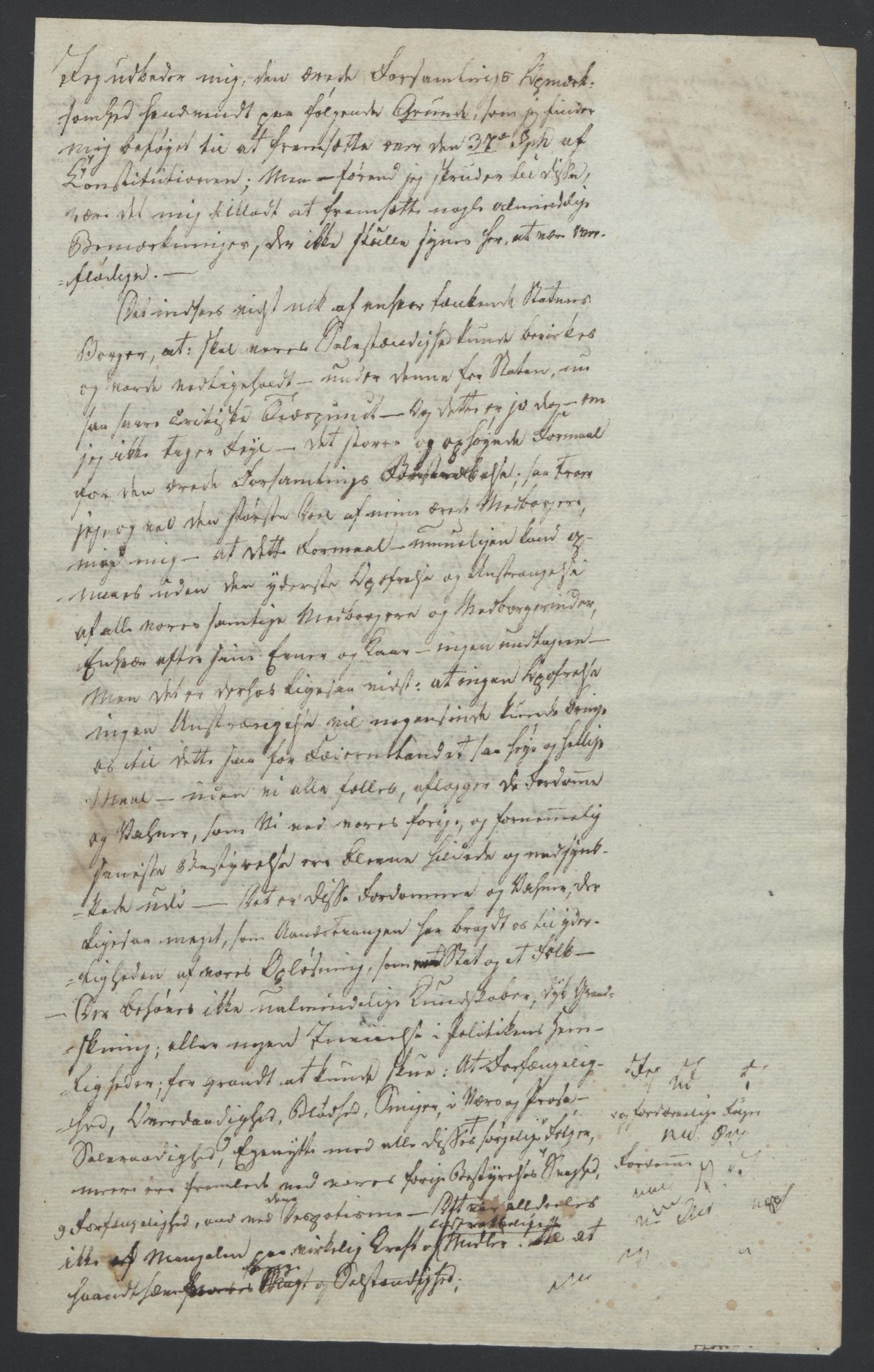 Manuskriptsamlingen, RA/EA-3667/G/L0067: Møller, Alexander Christian (lege, Eidsvollsmann); Papirer fra 1814-1815, 1814-1815, s. 22