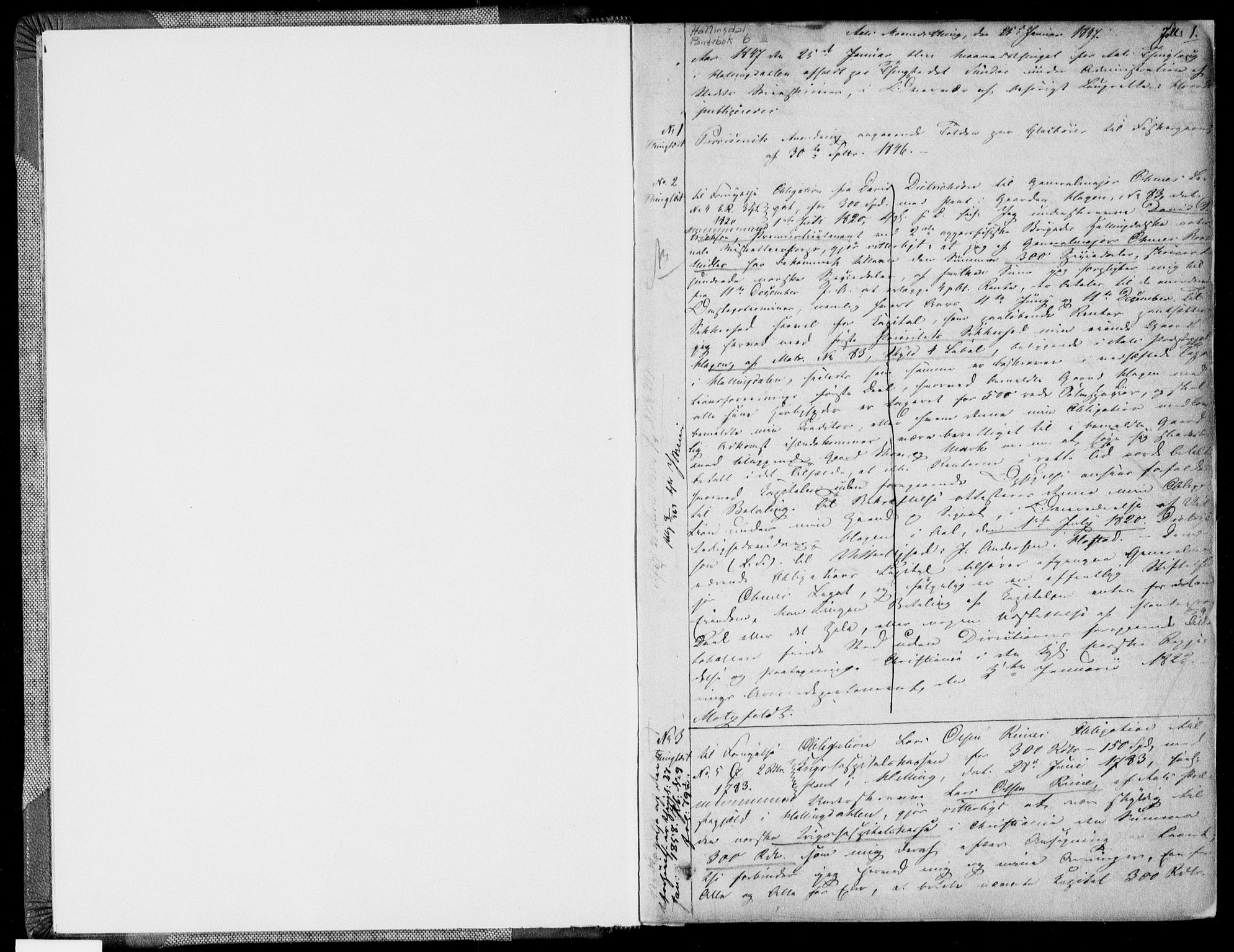 Hallingdal sorenskriveri, AV/SAKO-A-121/G/Ga/L0006a: Pantebok nr. 6a, 1847-1848, s. 1