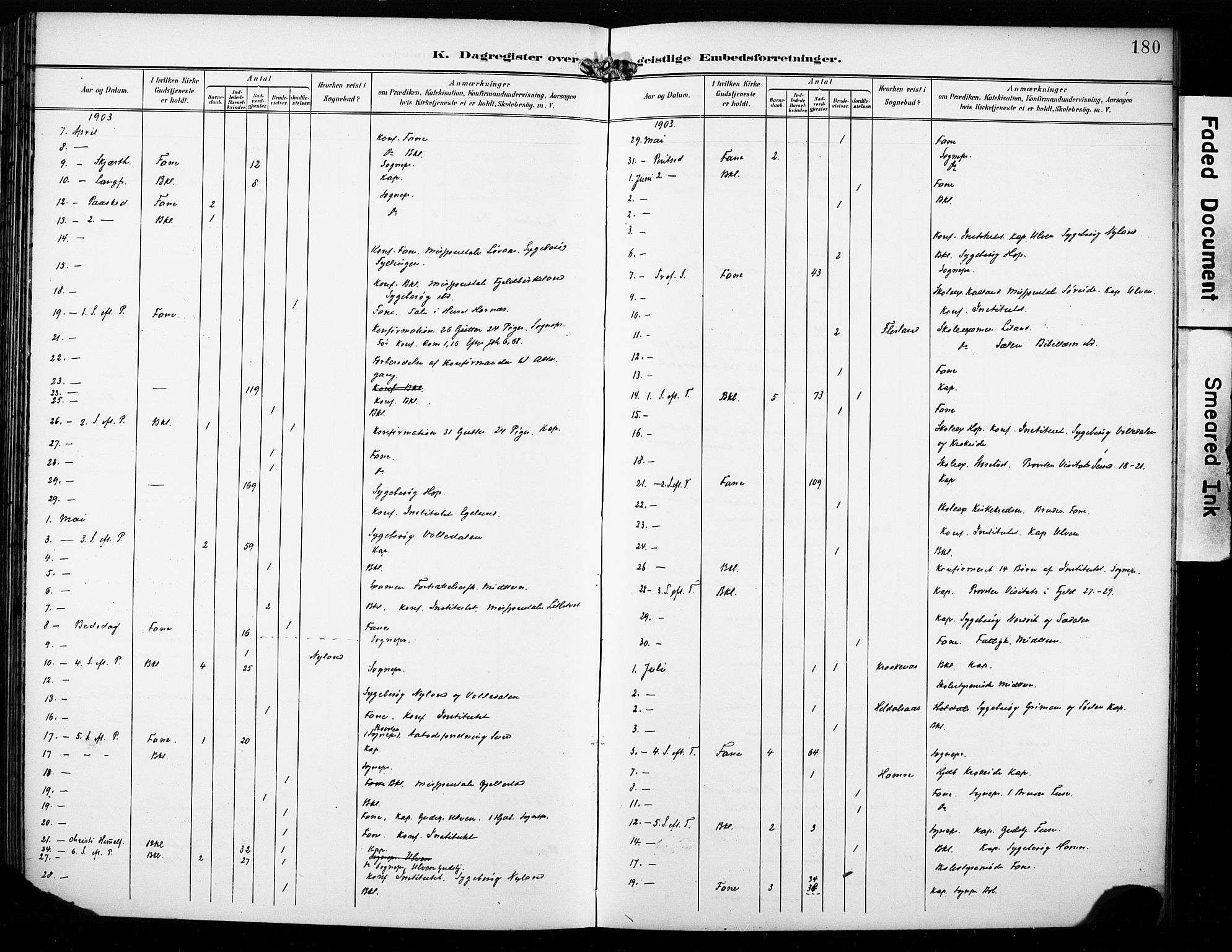 Fana Sokneprestembete, AV/SAB-A-75101/H/Haa/Haab/L0003: Ministerialbok nr. B 3, 1898-1907, s. 180