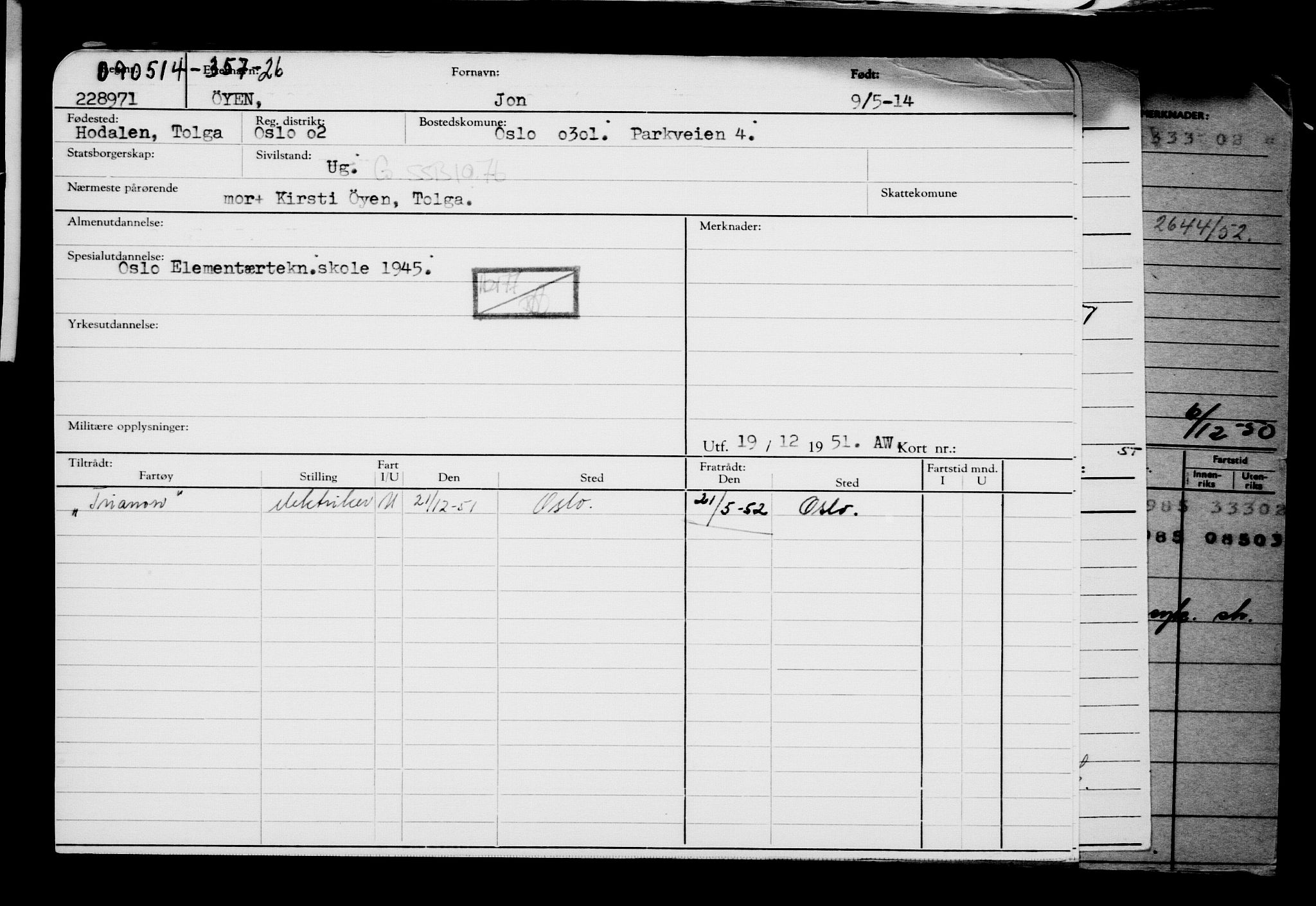 Direktoratet for sjømenn, AV/RA-S-3545/G/Gb/L0120: Hovedkort, 1914, s. 550