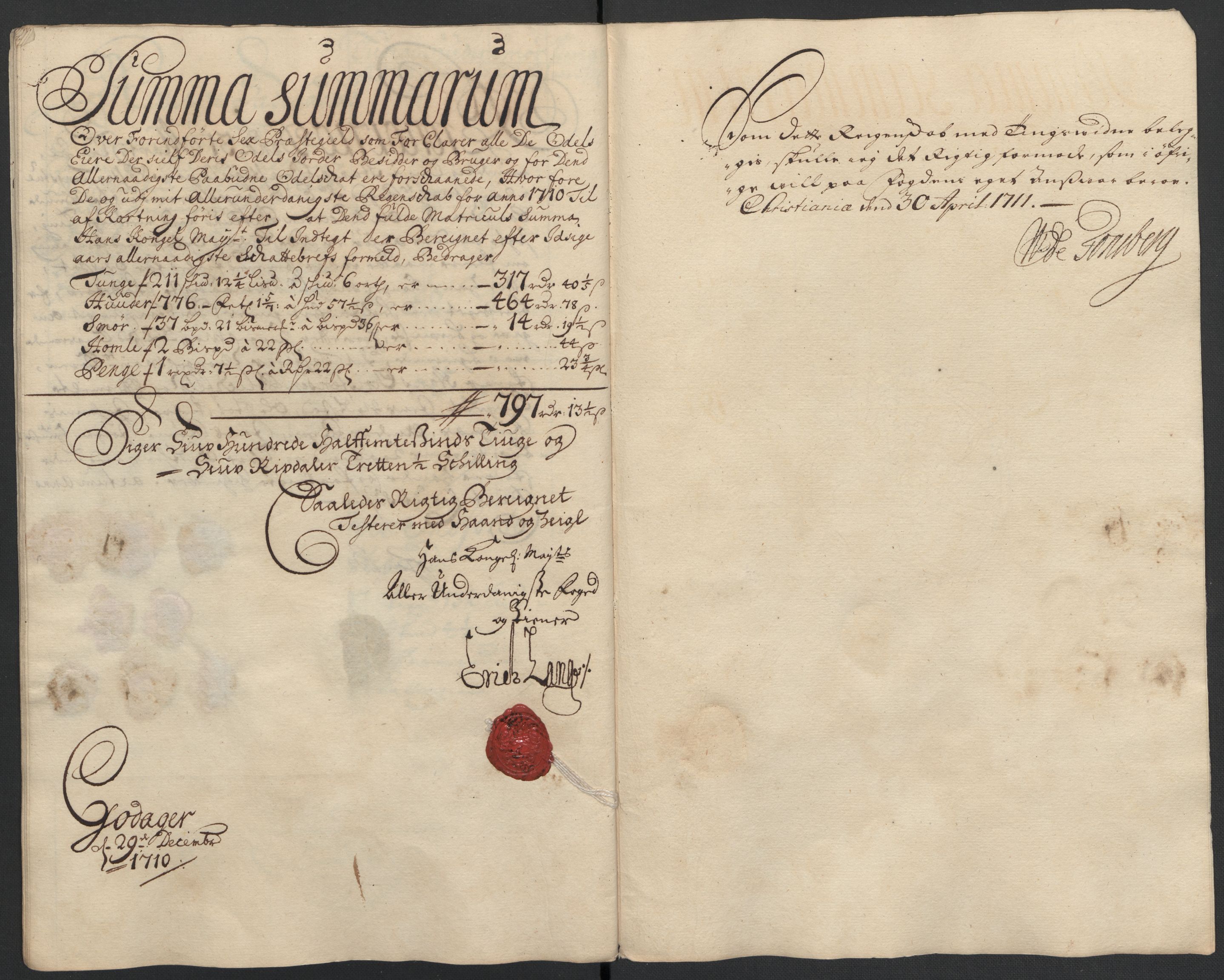 Rentekammeret inntil 1814, Reviderte regnskaper, Fogderegnskap, AV/RA-EA-4092/R16/L1046: Fogderegnskap Hedmark, 1710, s. 290