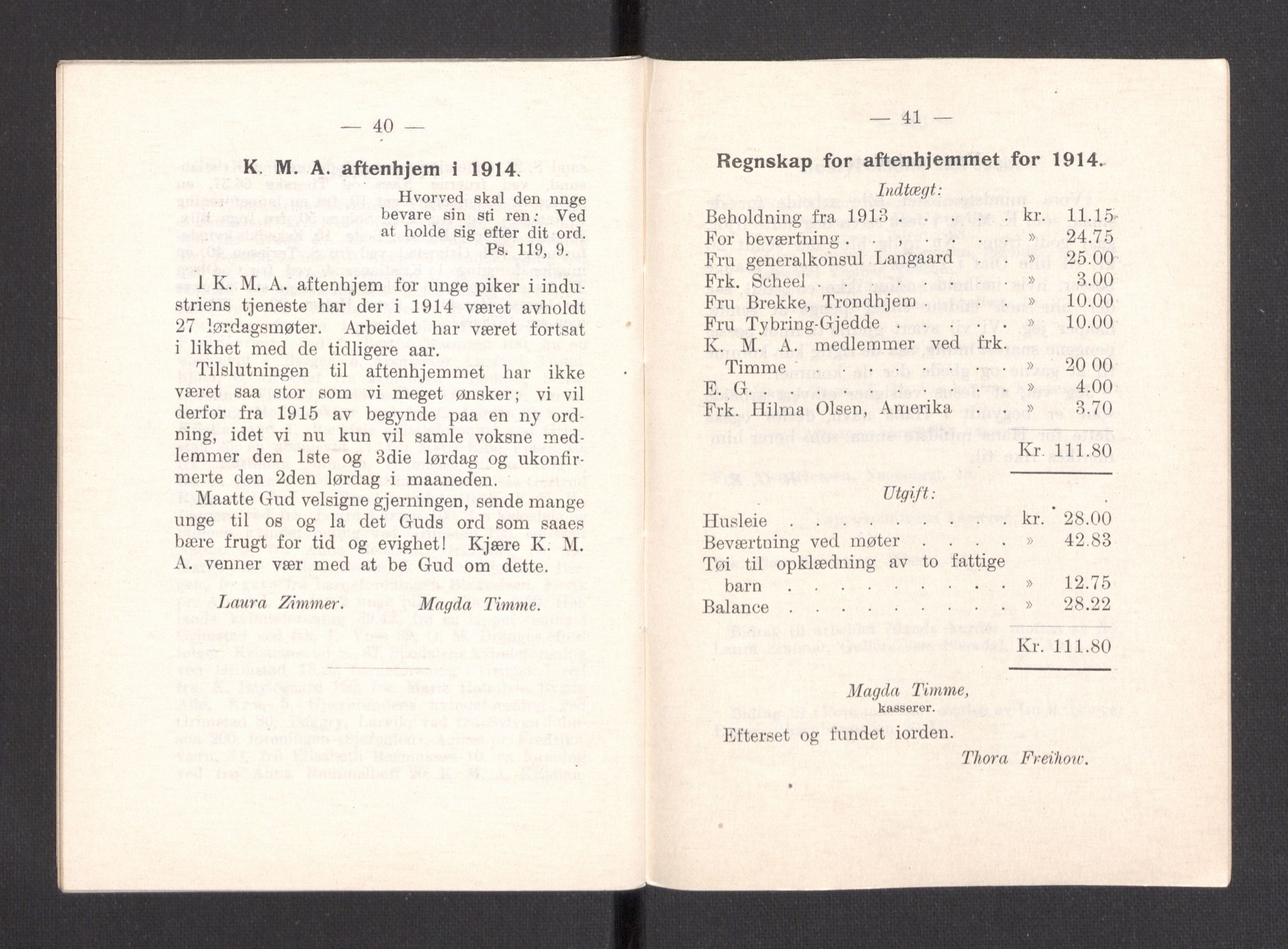 Kvinnelige Misjonsarbeidere, AV/RA-PA-0699/F/Fa/L0001/0007: -- / Årsmeldinger, trykte, 1906-1915