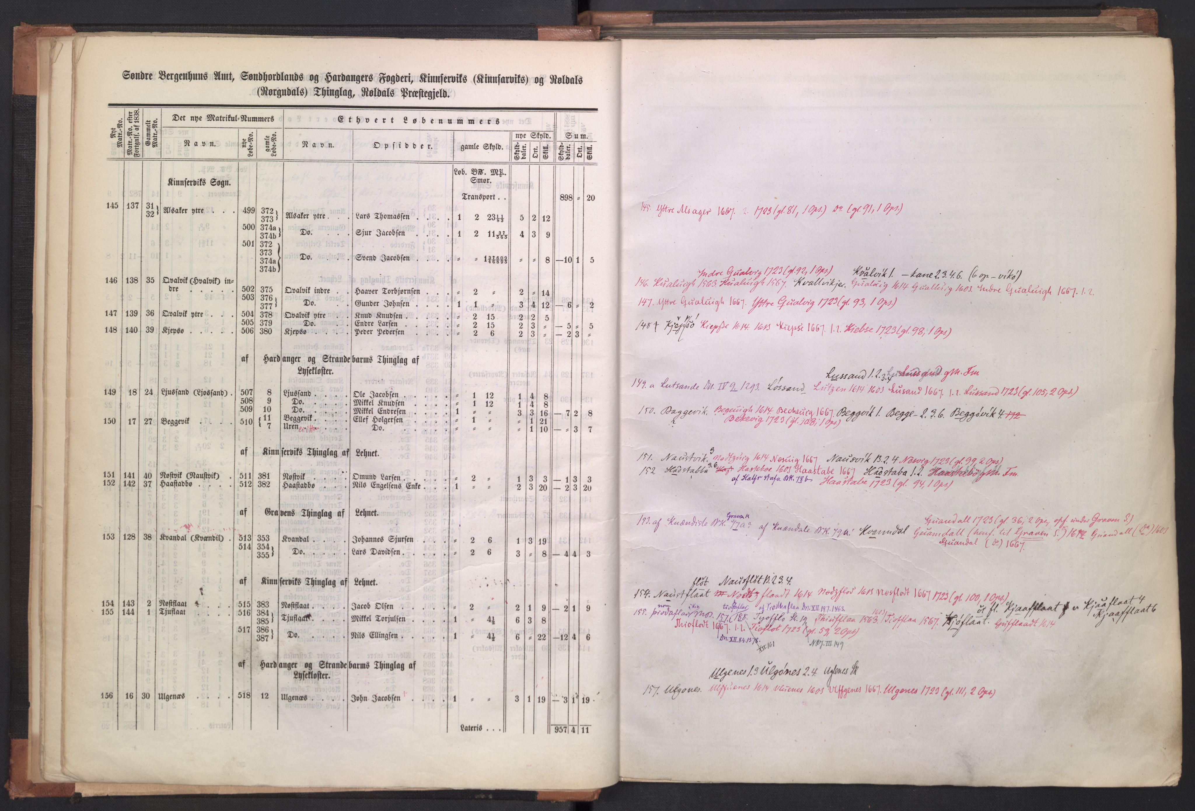 Rygh, AV/RA-PA-0034/F/Fb/L0011: Matrikkelen for 1838 - Søndre Bergenhus amt (Hordaaland fylke), 1838