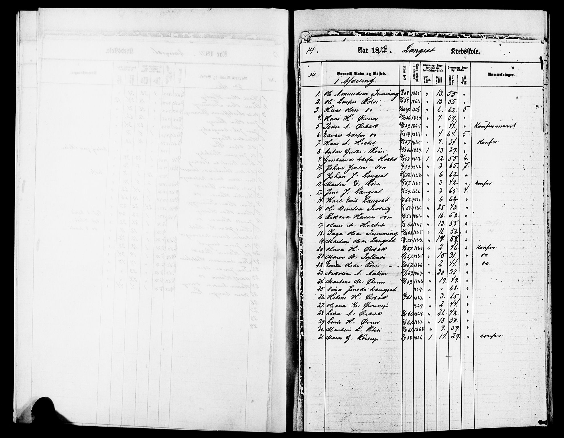 Eidsvoll prestekontor Kirkebøker, AV/SAO-A-10888/O/Oa/L0004: Annen kirkebok nr. 4, 1870-1896, s. 14