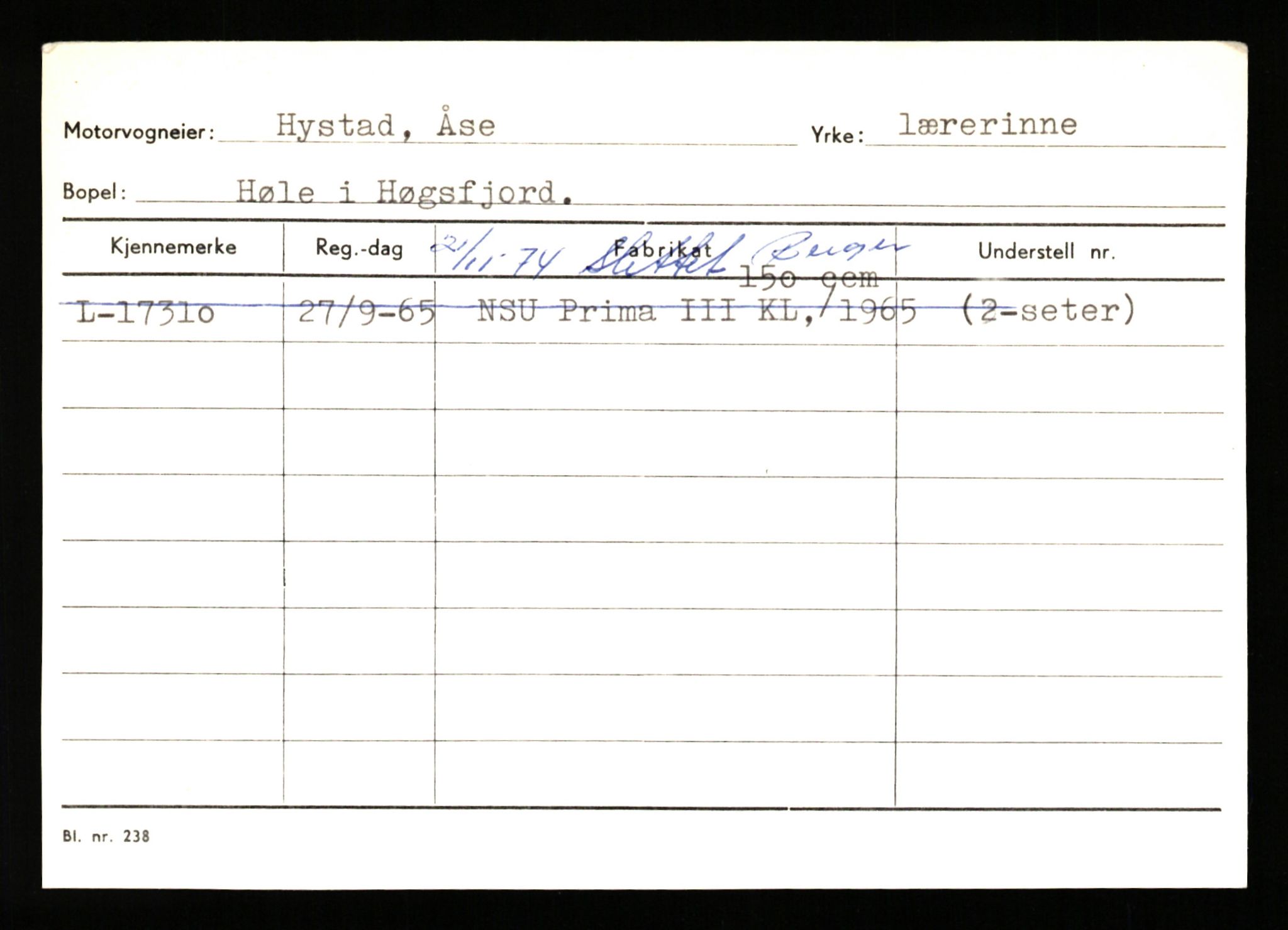 Stavanger trafikkstasjon, SAST/A-101942/0/H/L0016: Holmevik - Høyland, 1930-1971, s. 2061