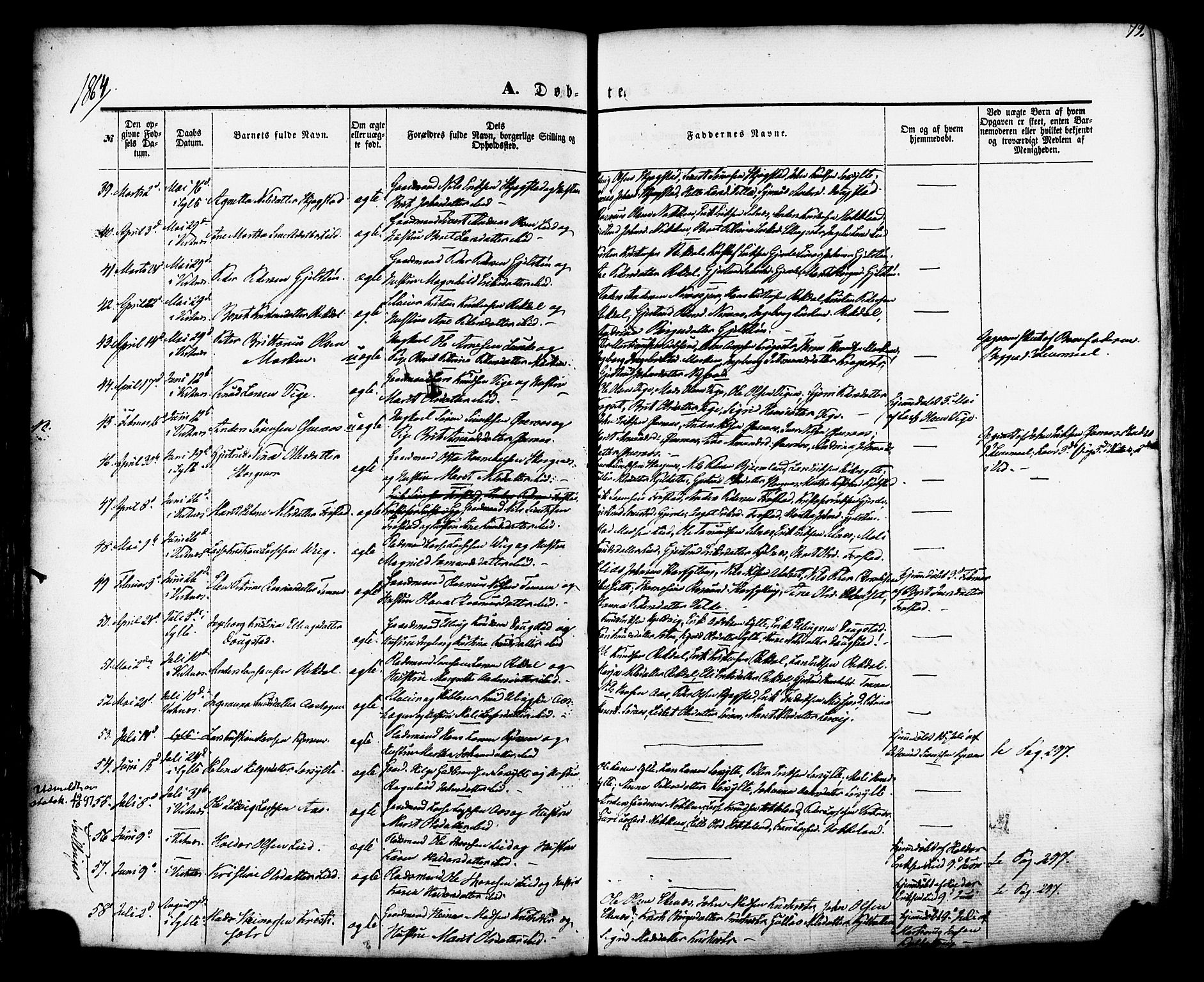 Ministerialprotokoller, klokkerbøker og fødselsregistre - Møre og Romsdal, AV/SAT-A-1454/539/L0529: Ministerialbok nr. 539A02, 1848-1872, s. 79